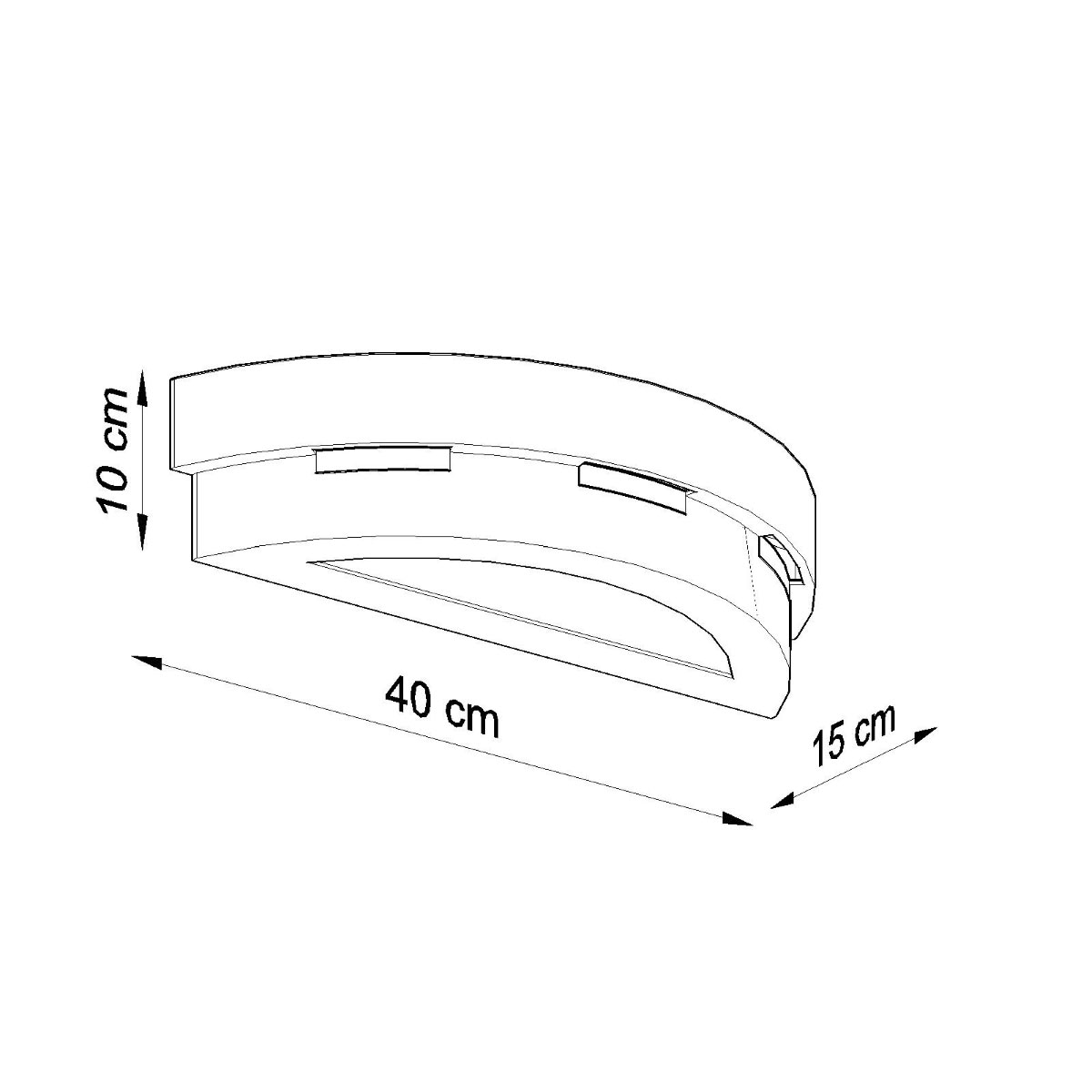 SOLLUX lighting Wandleuchte »HELIOS«, 1 flammig, Leuchtmittel E27 | ohne Leuchtmittel, Das Oberteil scheint