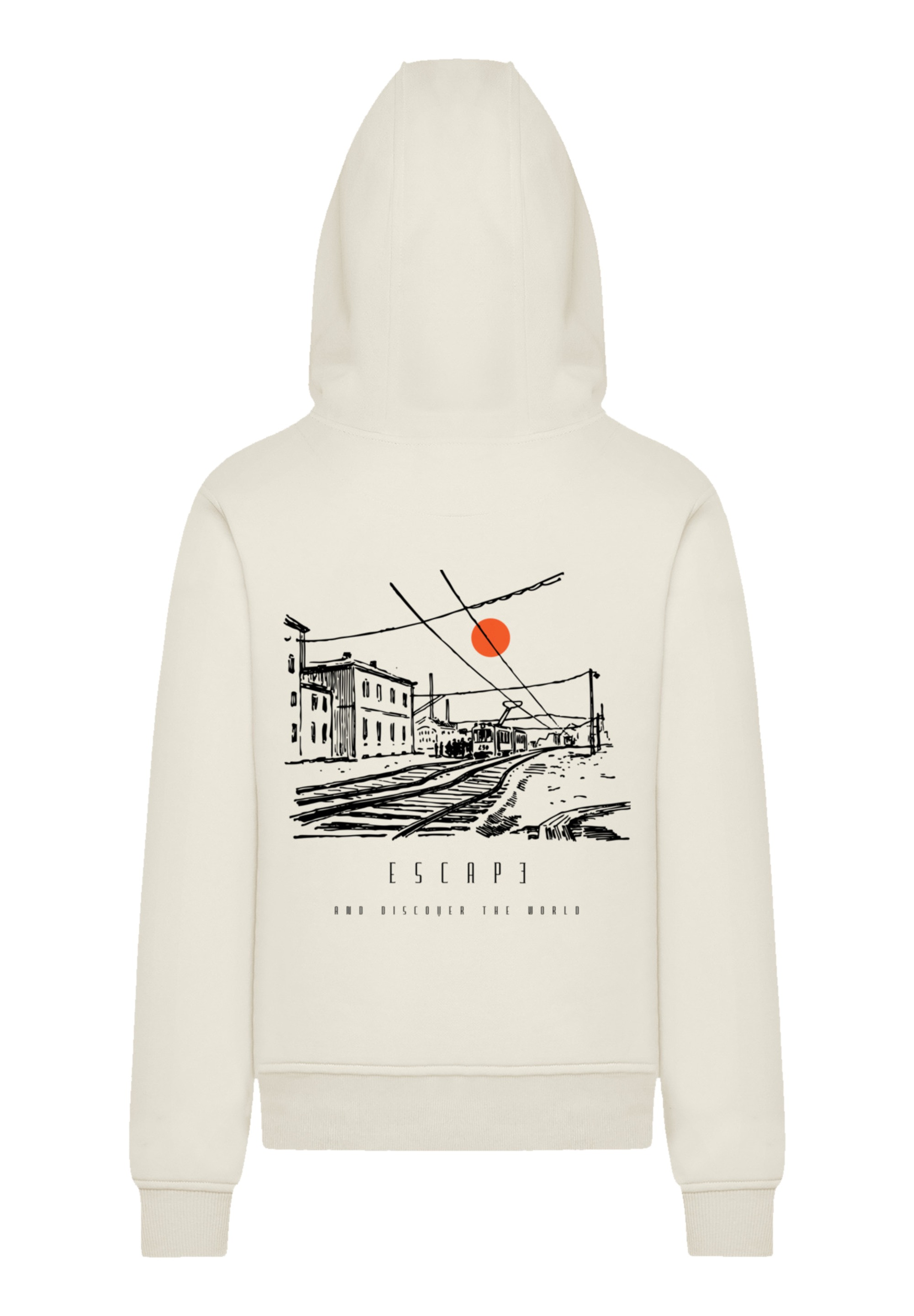F4NT4STIC Kapuzenpullover "Escape Discover the World Town Train Station", P günstig online kaufen