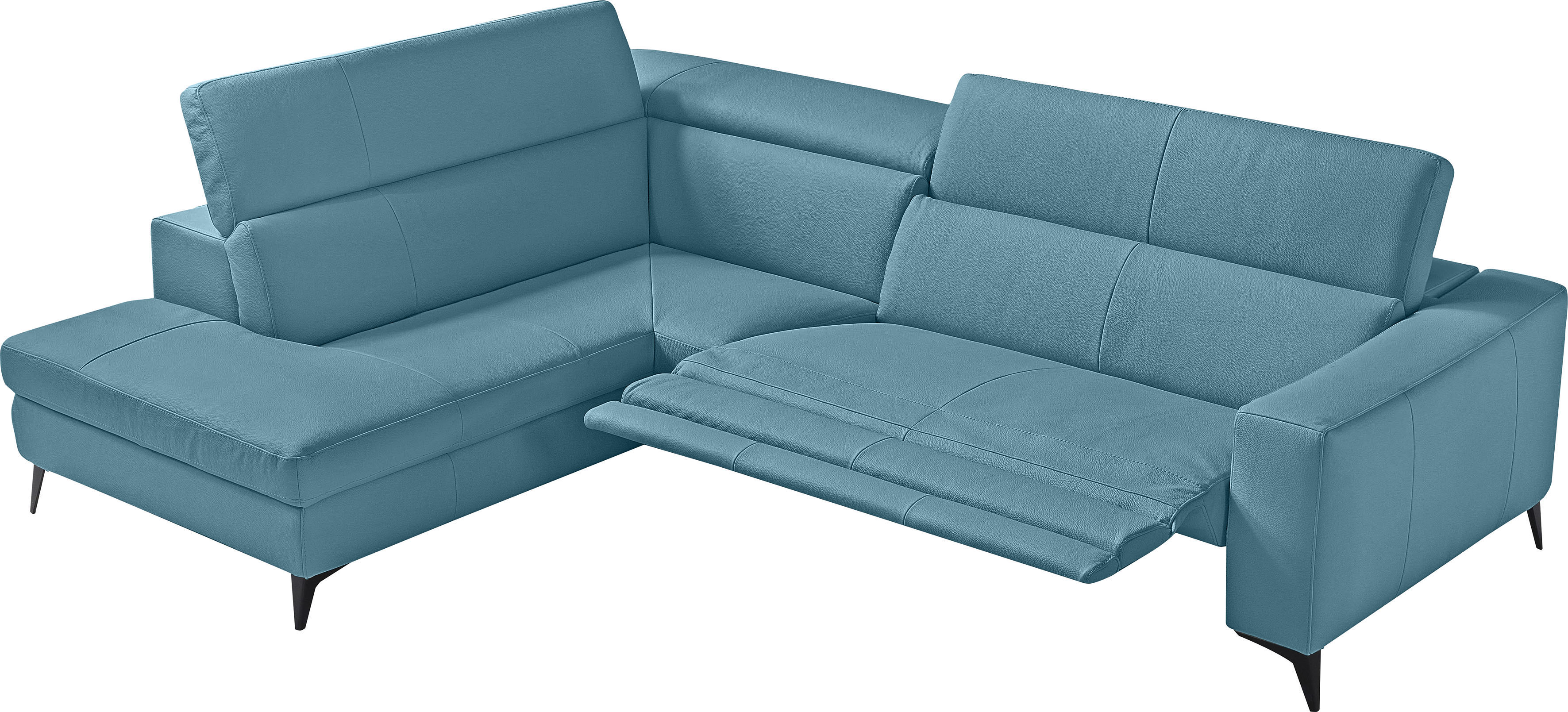Egoitaliano Ecksofa "Edith, Designsofa mit hohem Sitzkomfort, Breite 269cm, L-Form" inkl. elektrischer Relaxfunktion und manuell verstellbaren Kopfteilen