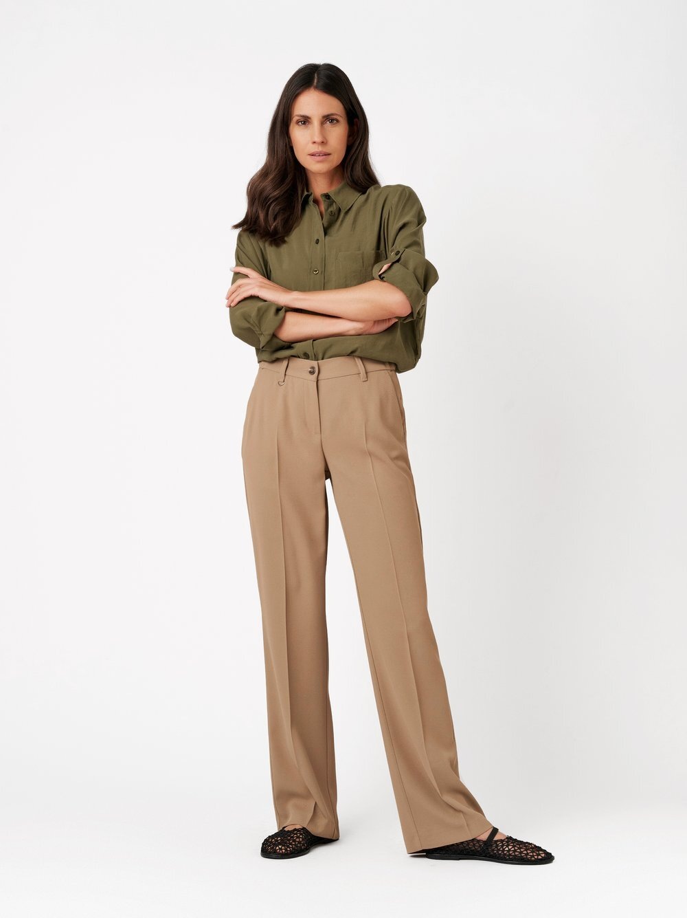 TONI Palazzohose "Luisa Wide" aus luftigem Twill