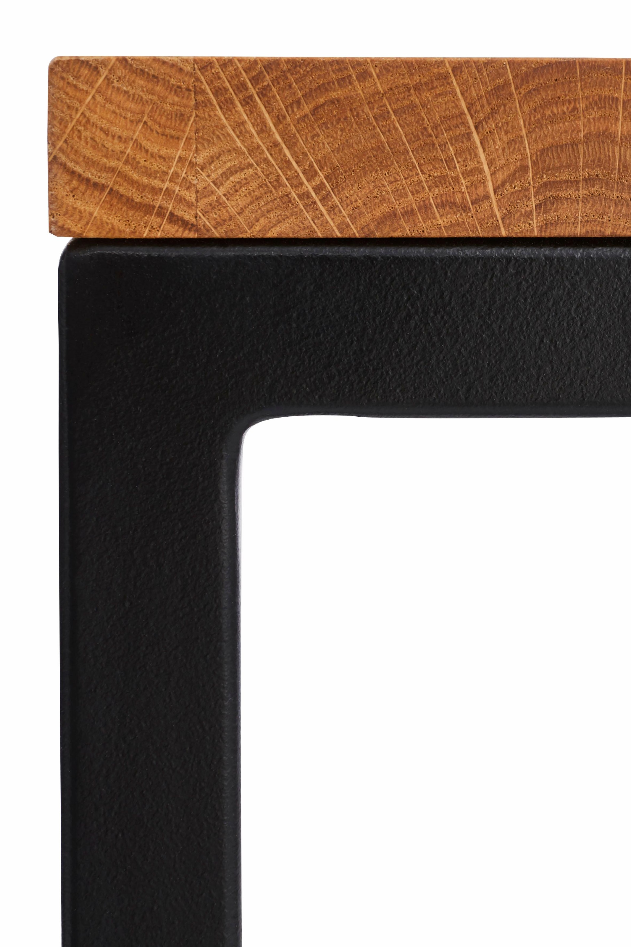 Home affaire Couchtisch »Voorst«, aus massiver Eiche und Metallgestell