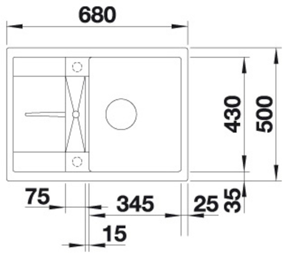 Blanco Granitspüle »METRA 45 S Compact«, erhältlich in mehreren Farben