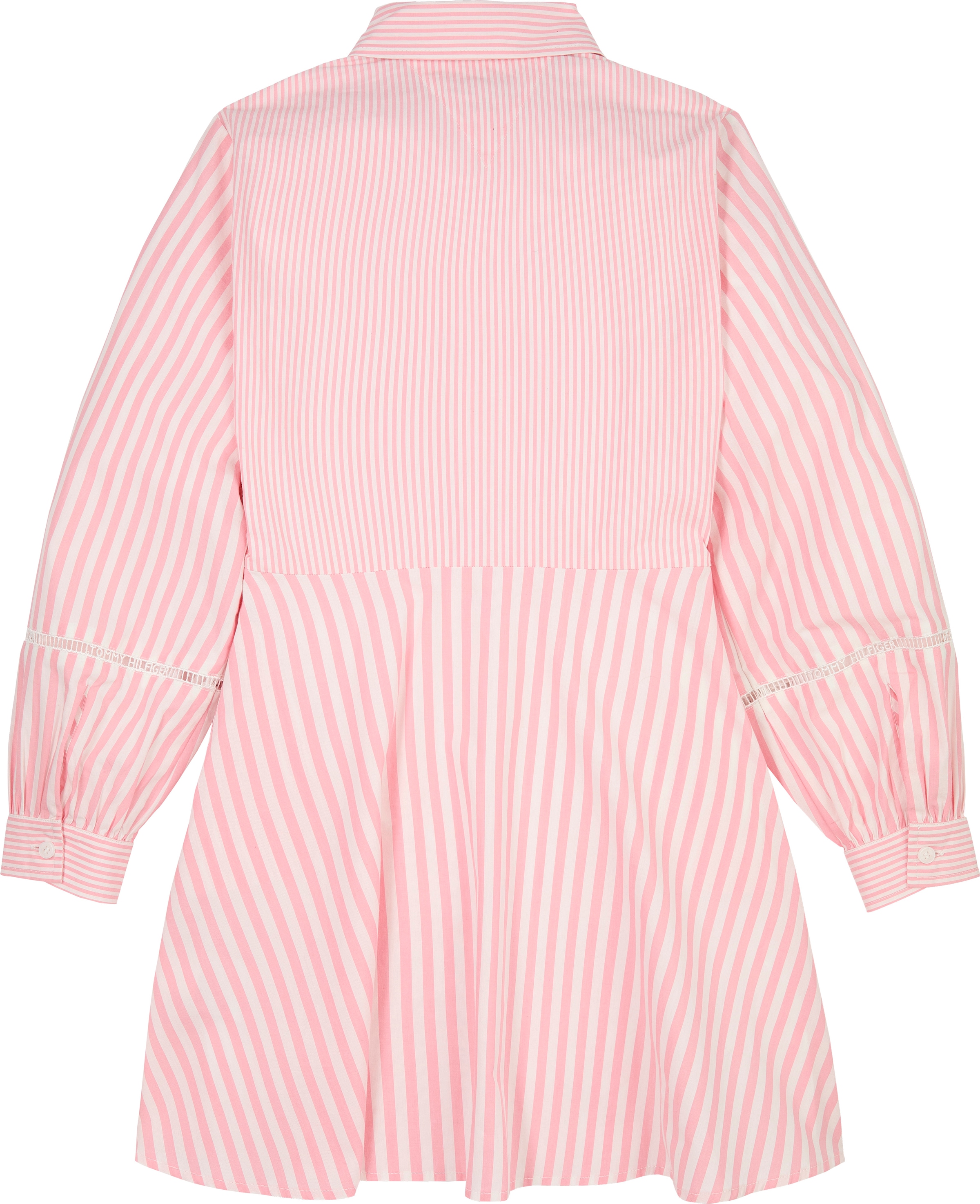 Tommy Hilfiger Blusenkleid »STRIPED SHIRT DRESS LS«, für Kinder bis 16 Jahre, mit Spitzeneinsatz
