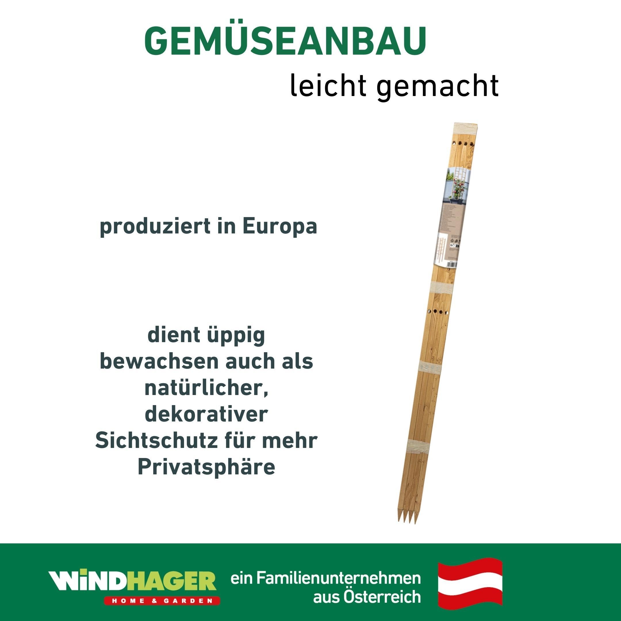Windhager Rankgitter »für Blumen und Gemüsepflanzen in Garten- und Hochbeete« Kletterhilfe 80 x 170 cm, Rankgerüst aus Holz