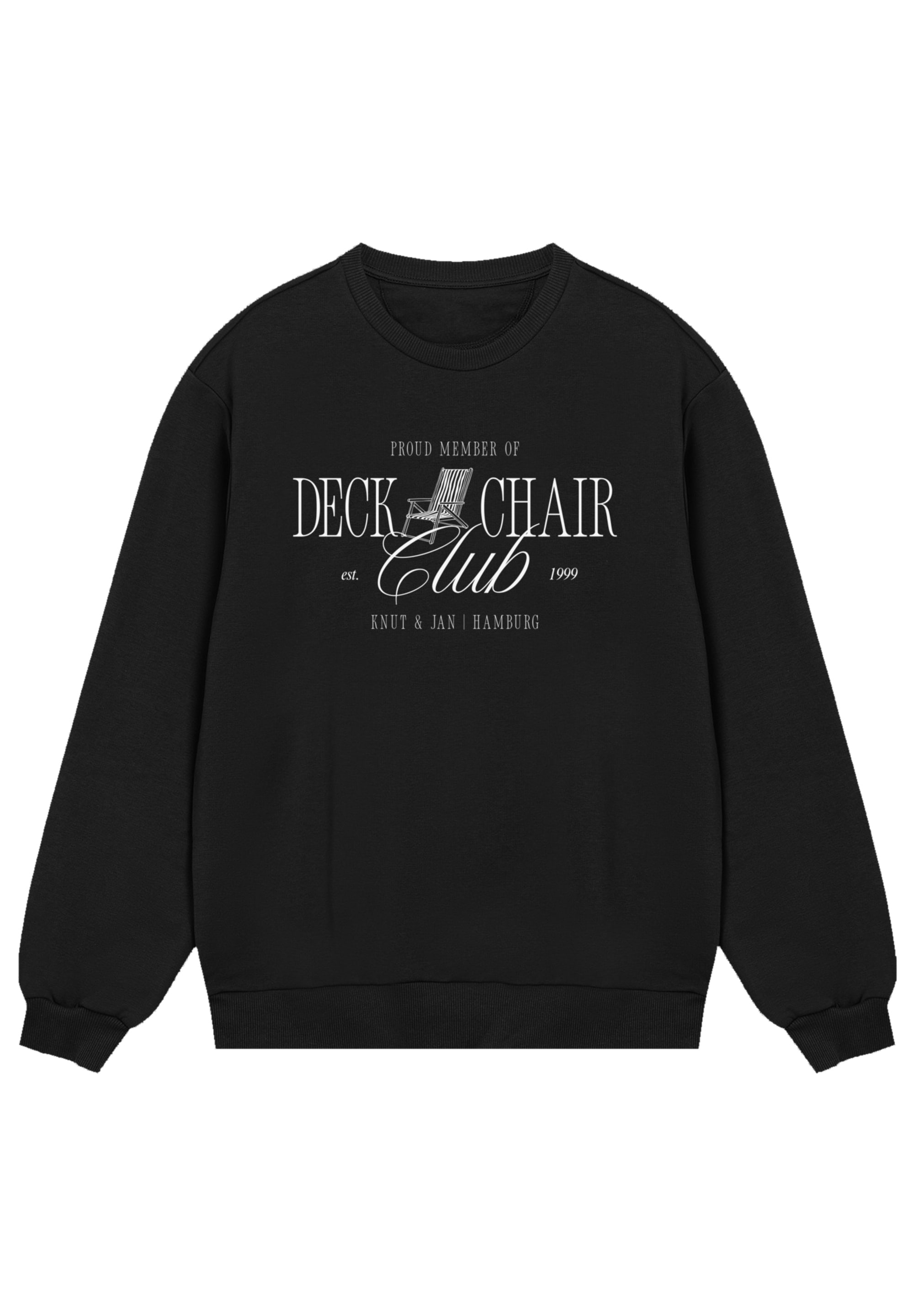 F4NT4STIC Sweatshirt »Deck Chair Club Knut und Jan«, Osteee Kollektion, Urlaub, Ahoi Moin