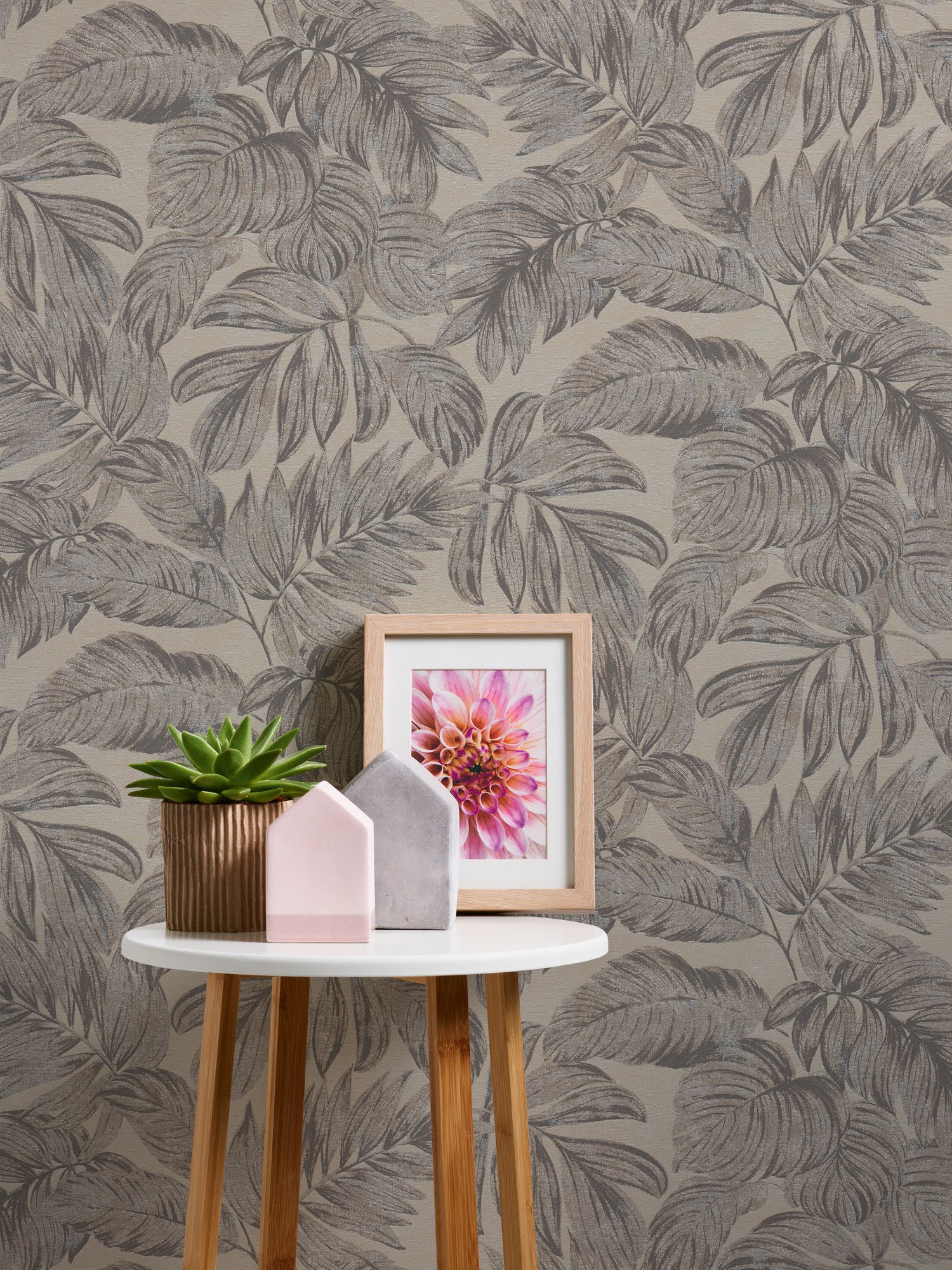 A.S. Création Vliestapete »Casual Living florale Tapete Mustertapete Blätter Blattmuster«, matt, Vliestapete Blättertapete für Schlafzimmer Küche Wohnzimmer Floral