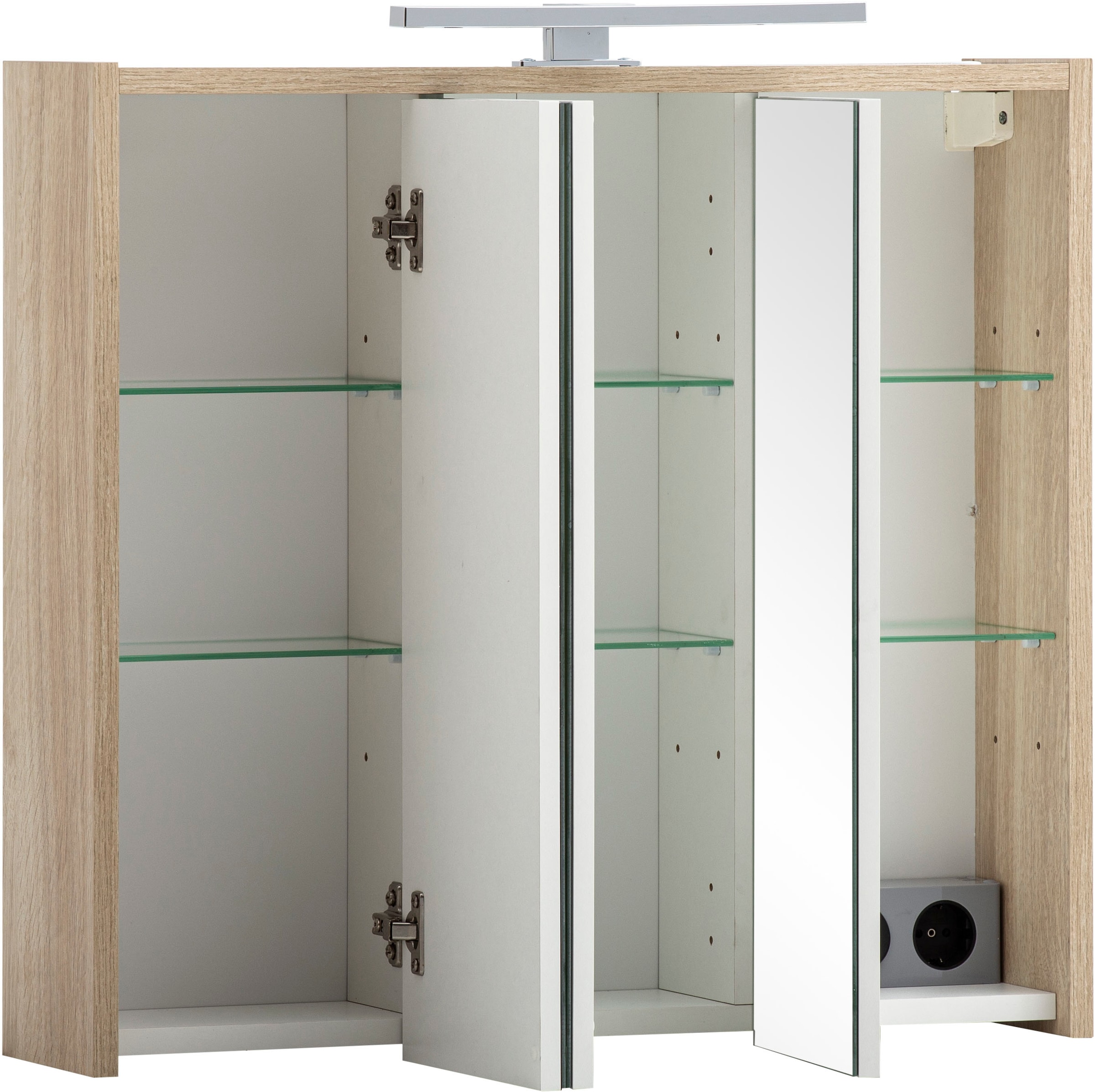 Schildmeyer Spiegelschrank »Sander, Breite 65 cm, LED-Beleuchtung«, (1 St.), Made in Germany