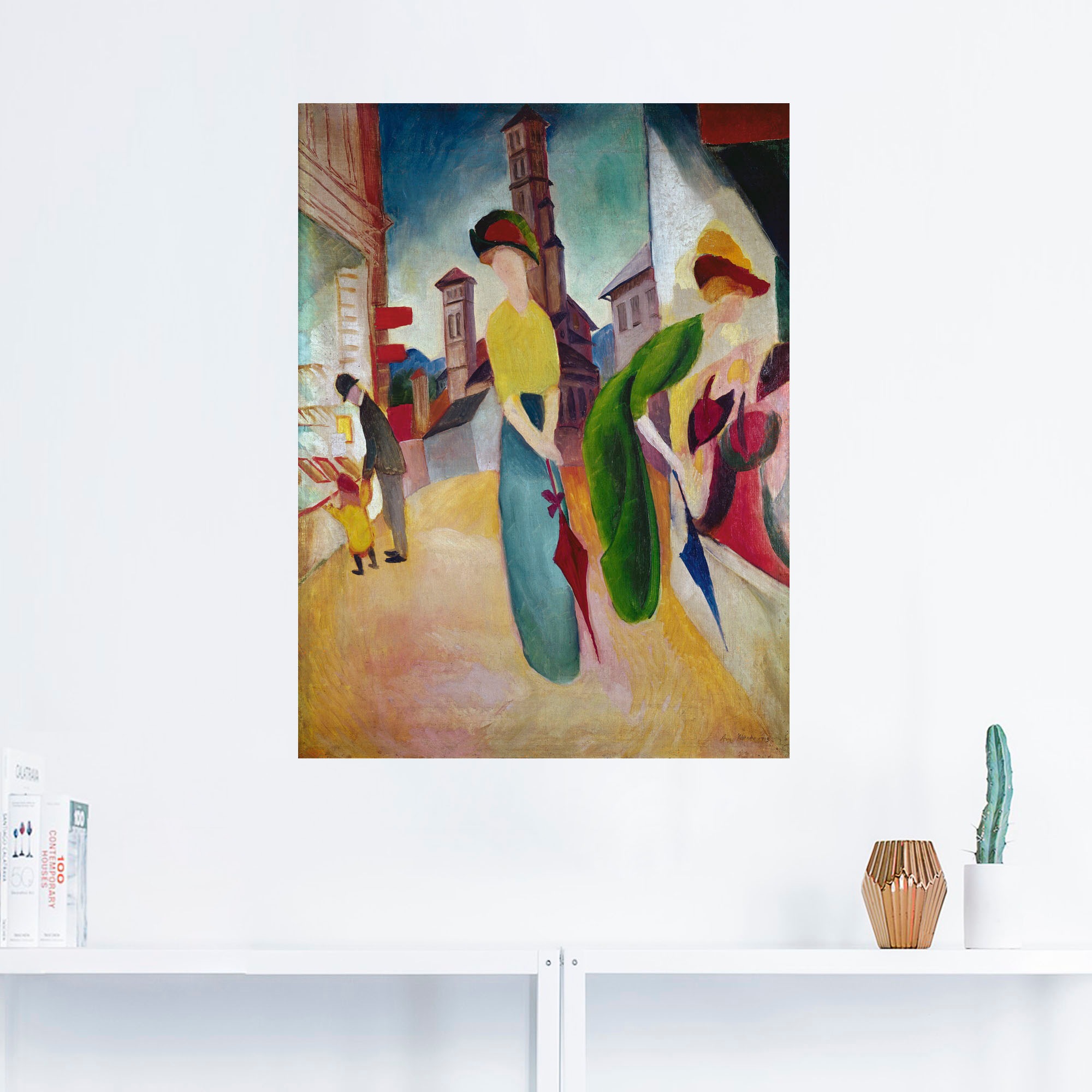 Artland Wandbild »Vorm Hutladen. 1913«, Frau, (1 St.), als Leinwandbild, Poster, Wandaufkleber in verschied. Größen