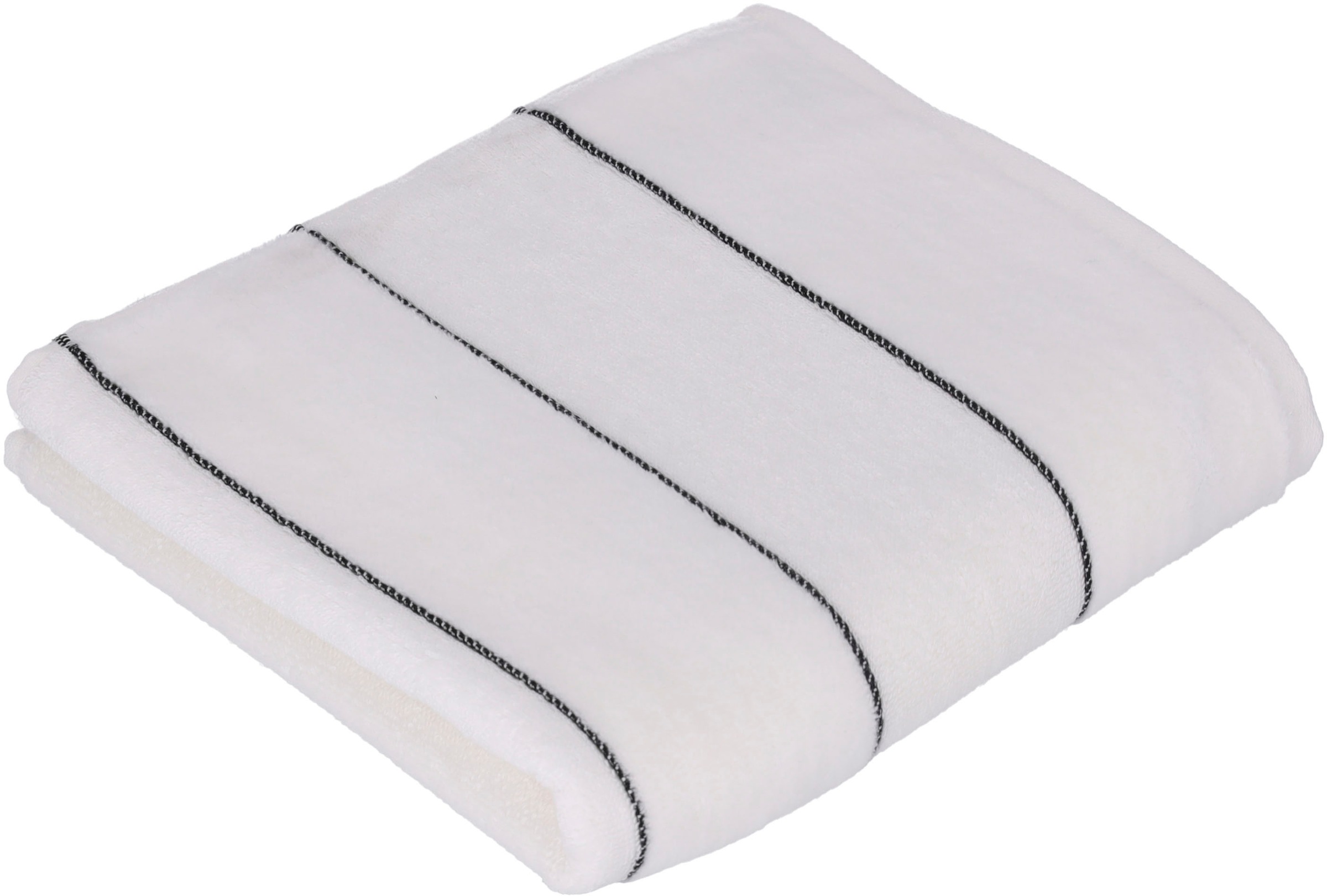 Vossen Handtuch »Santiago«, (2 St.), mit eleganten Veloursstreifen und Kordelbiesen
