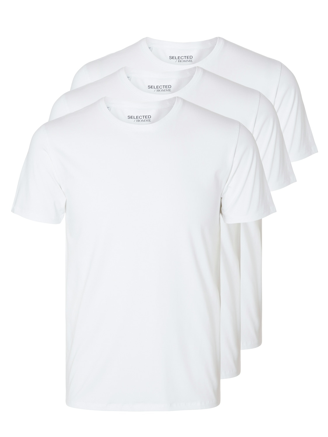 T-Shirt »SLHROLAND SS O-NECK TEE 3-PACK NOOS«
