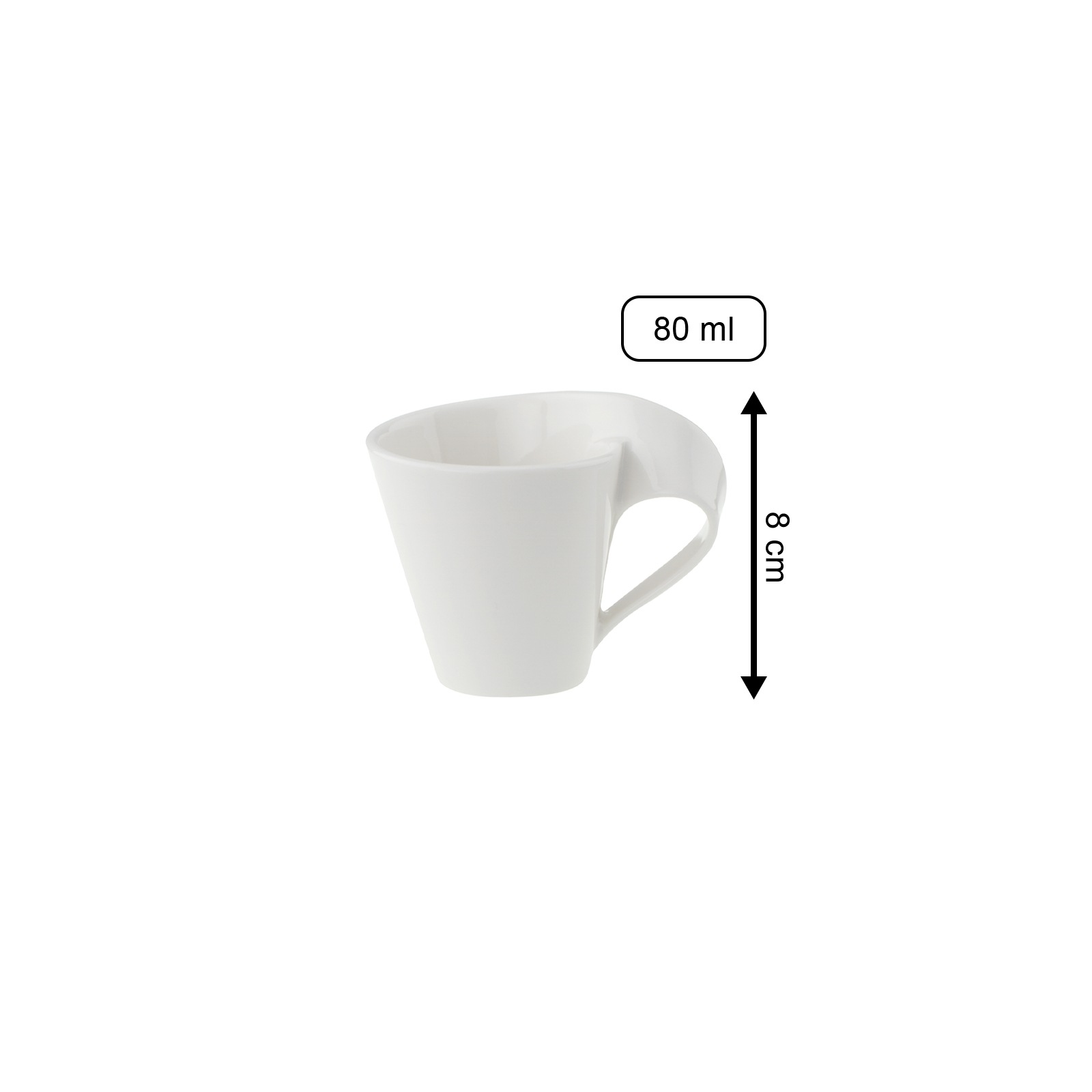 Villeroy & Boch Tasse "Espressotasse mit Untertasse NewWave 80 ml weiß" günstig online kaufen