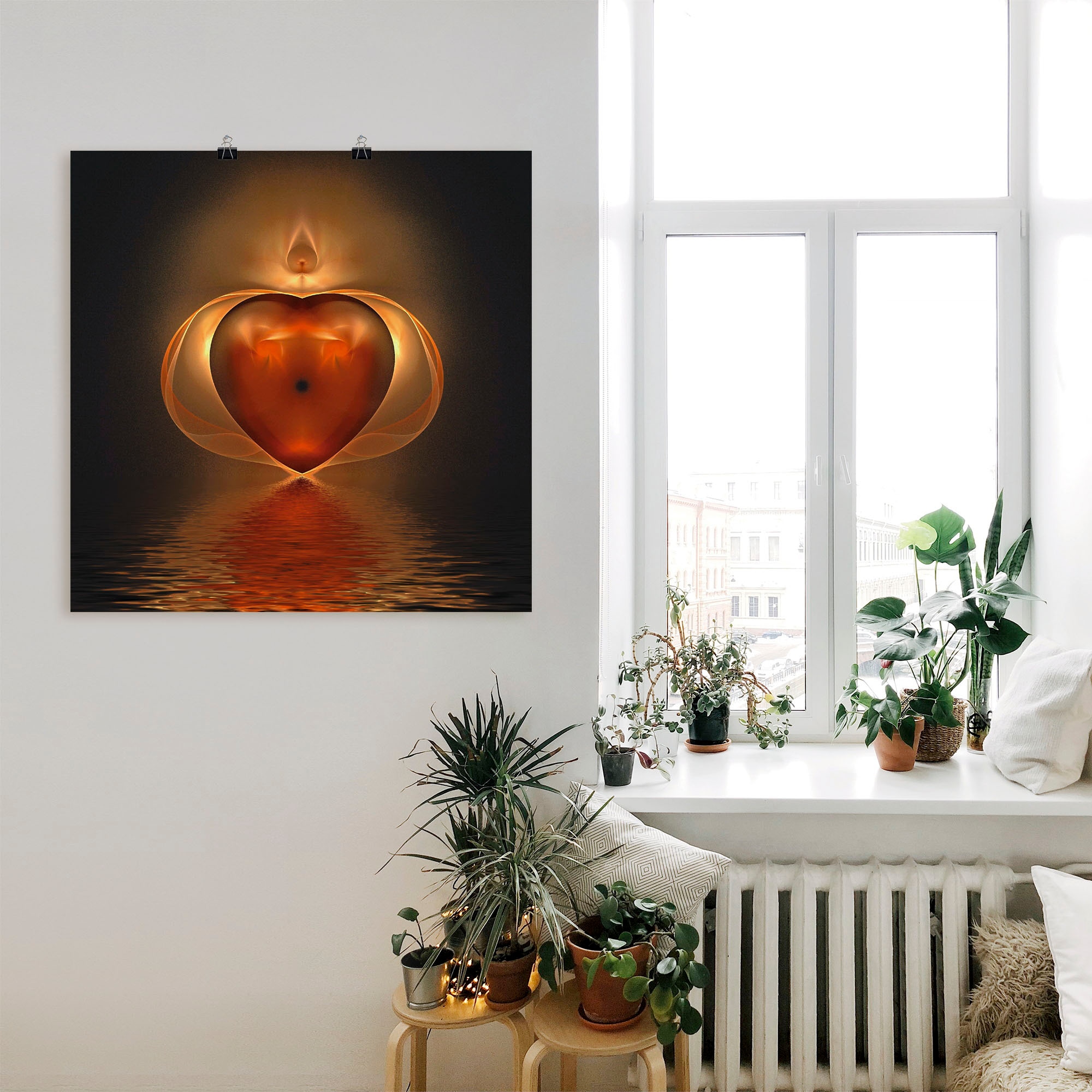 Artland Wandbild »Herz«, Herzen, (1 St.), als Leinwandbild, Wandaufkleber oder Poster in versch. Größen