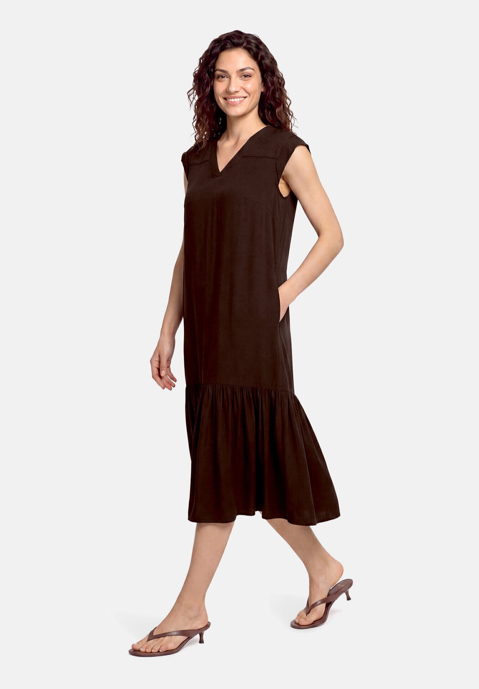 Cartoon Druckkleid "Damen mit Flügelärmeln" Ohne Tasche