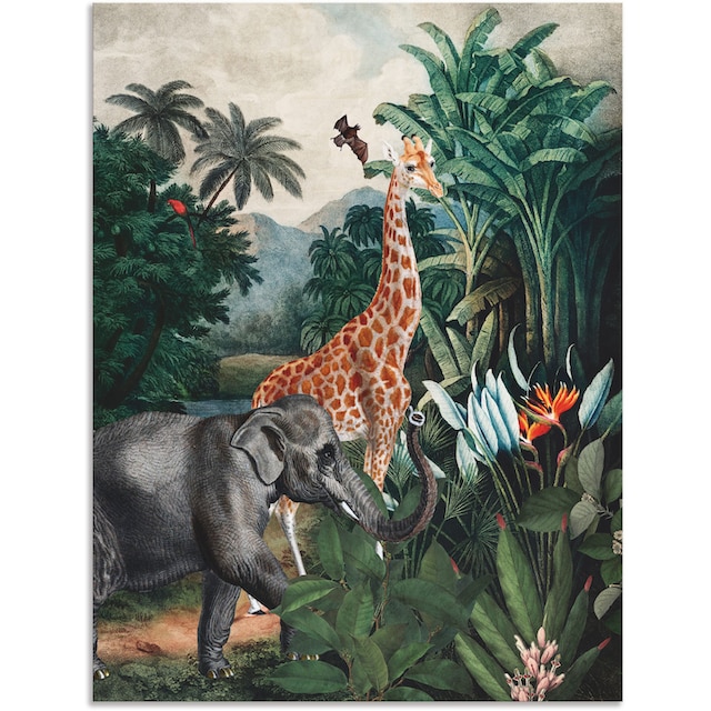 Artland Wandbild »Afrikanischer Dschungel«, Wildtiere, (1 St.), als Alubild,  Leinwandbild, Wandaufkleber oder Poster in versch. Größen kaufen | BAUR