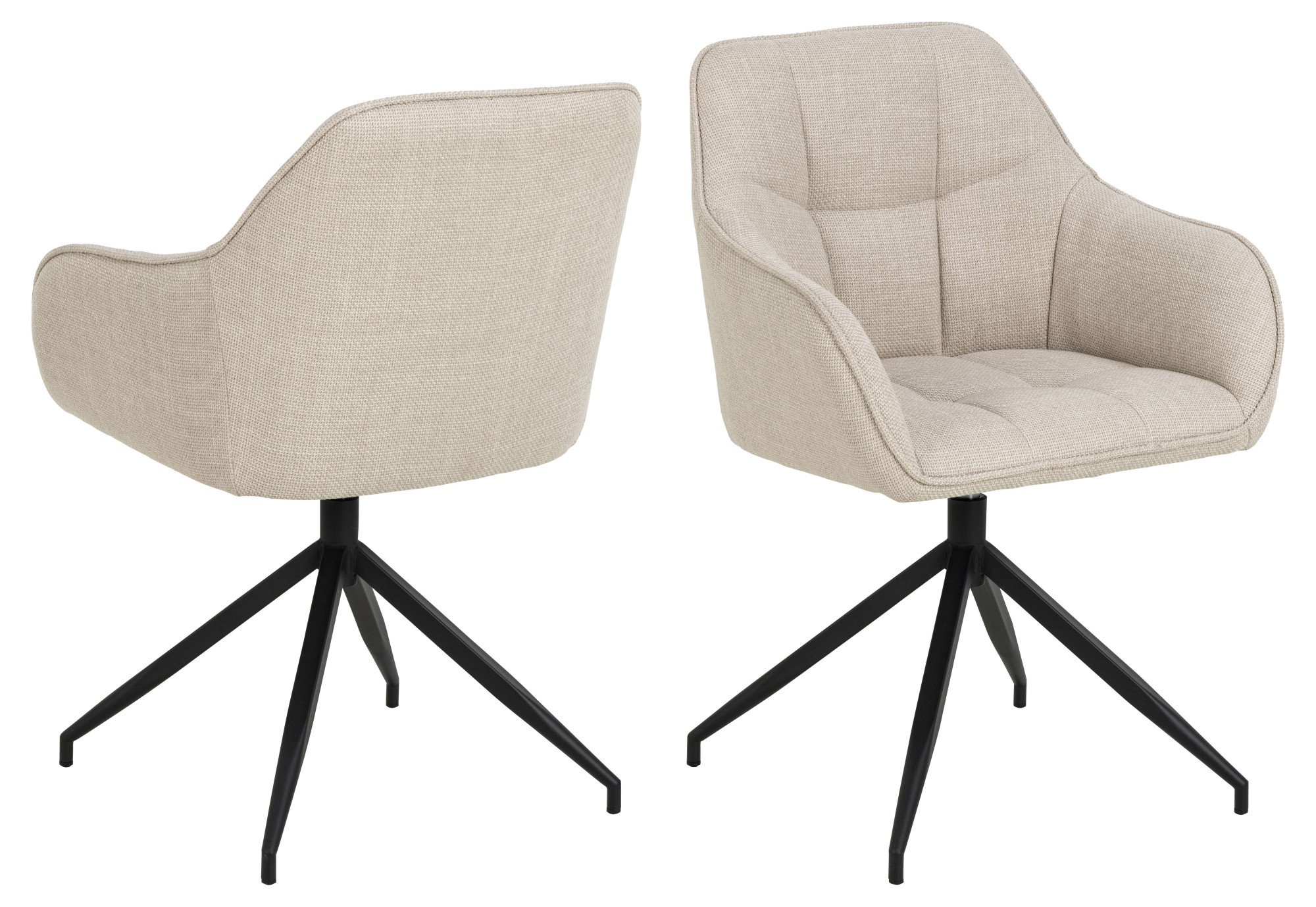 ACTONA GROUP Armlehnstuhl "Brenda Esszimmerstuhl, Polsterstuhl," () Drehfun günstig online kaufen