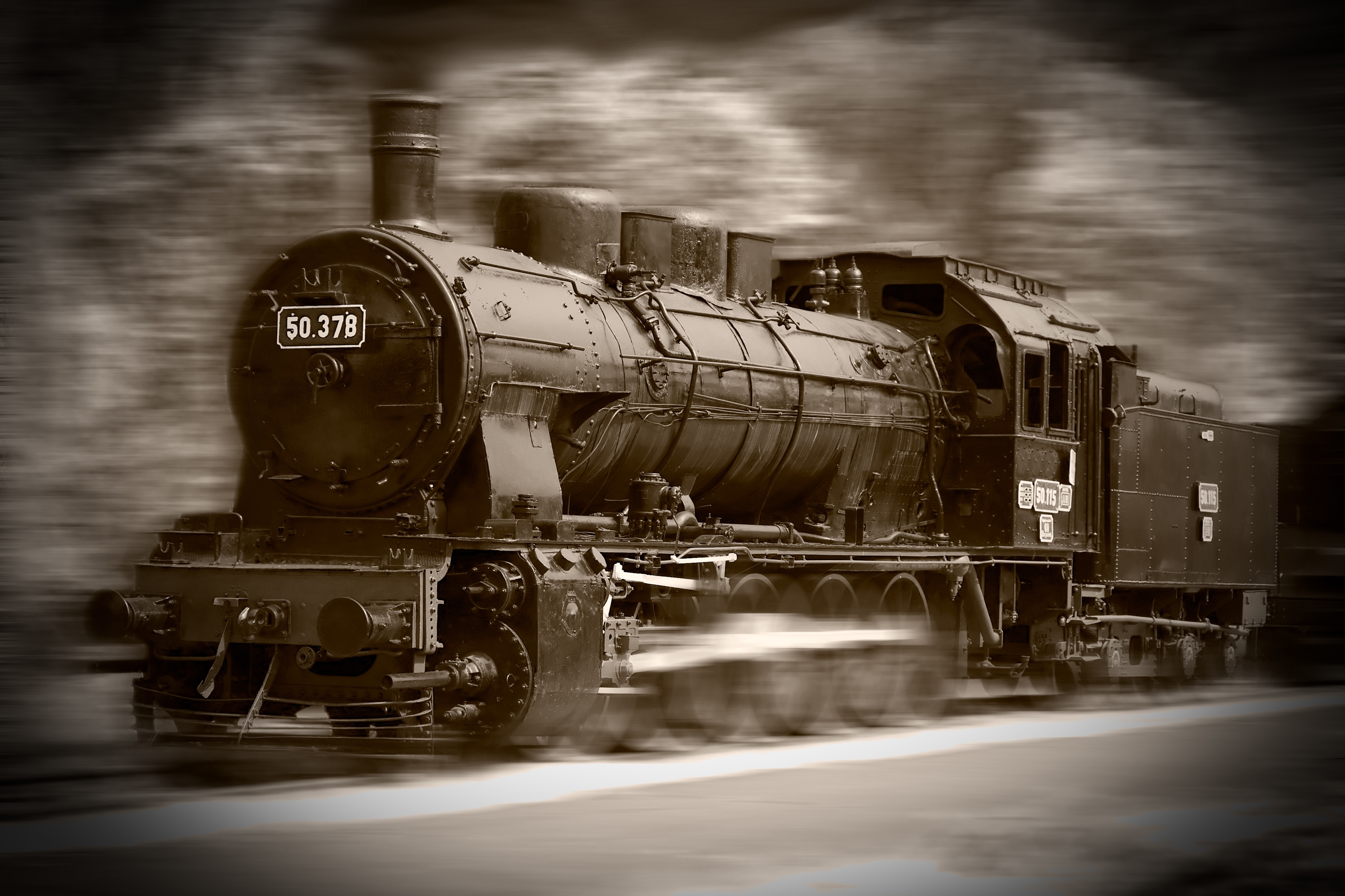 Papermoon Fototapete "Steam Locomotive" glatt