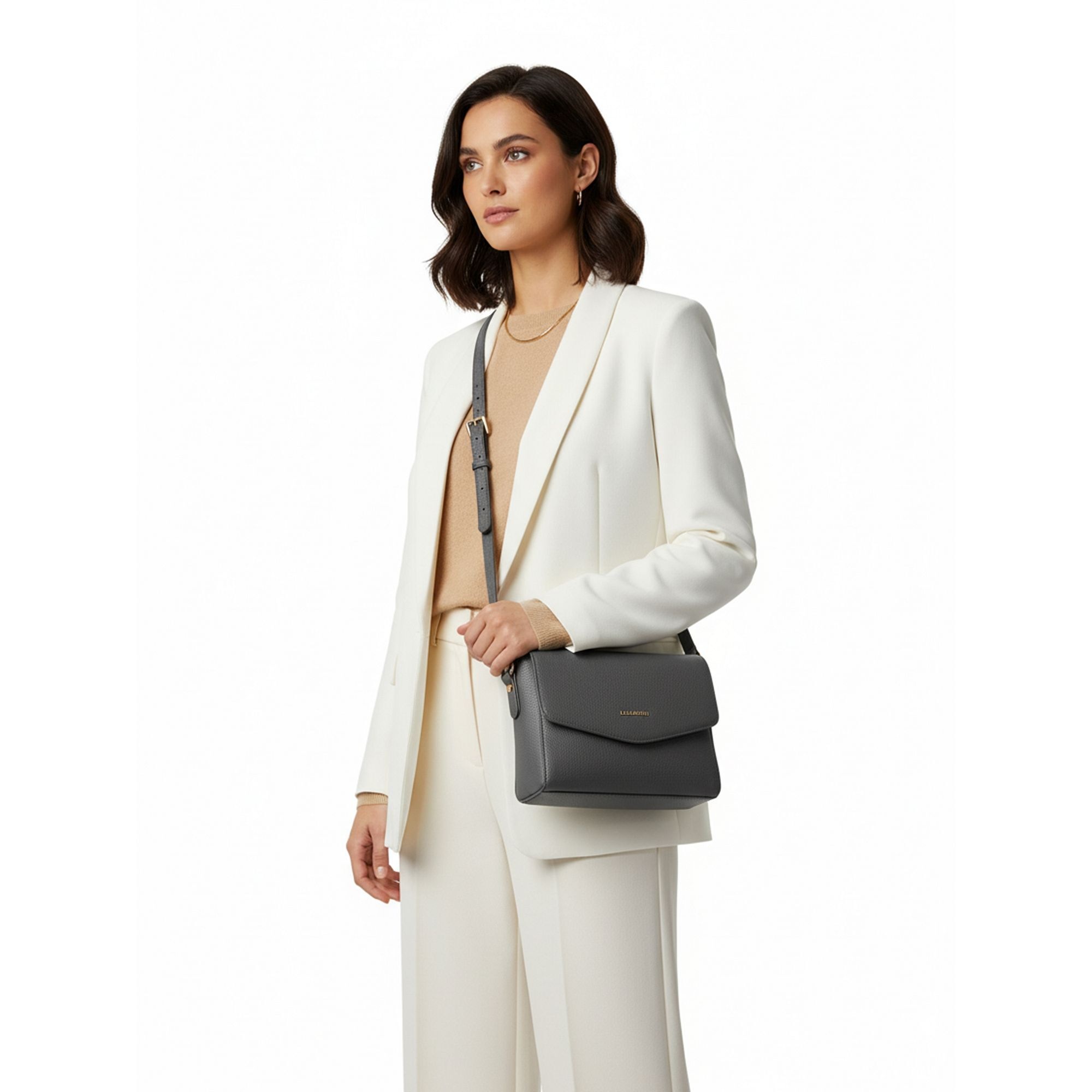 Lazarotti Umhängetasche »Bologna Leather Crossbody Umhängetasche Leder 22 cm«