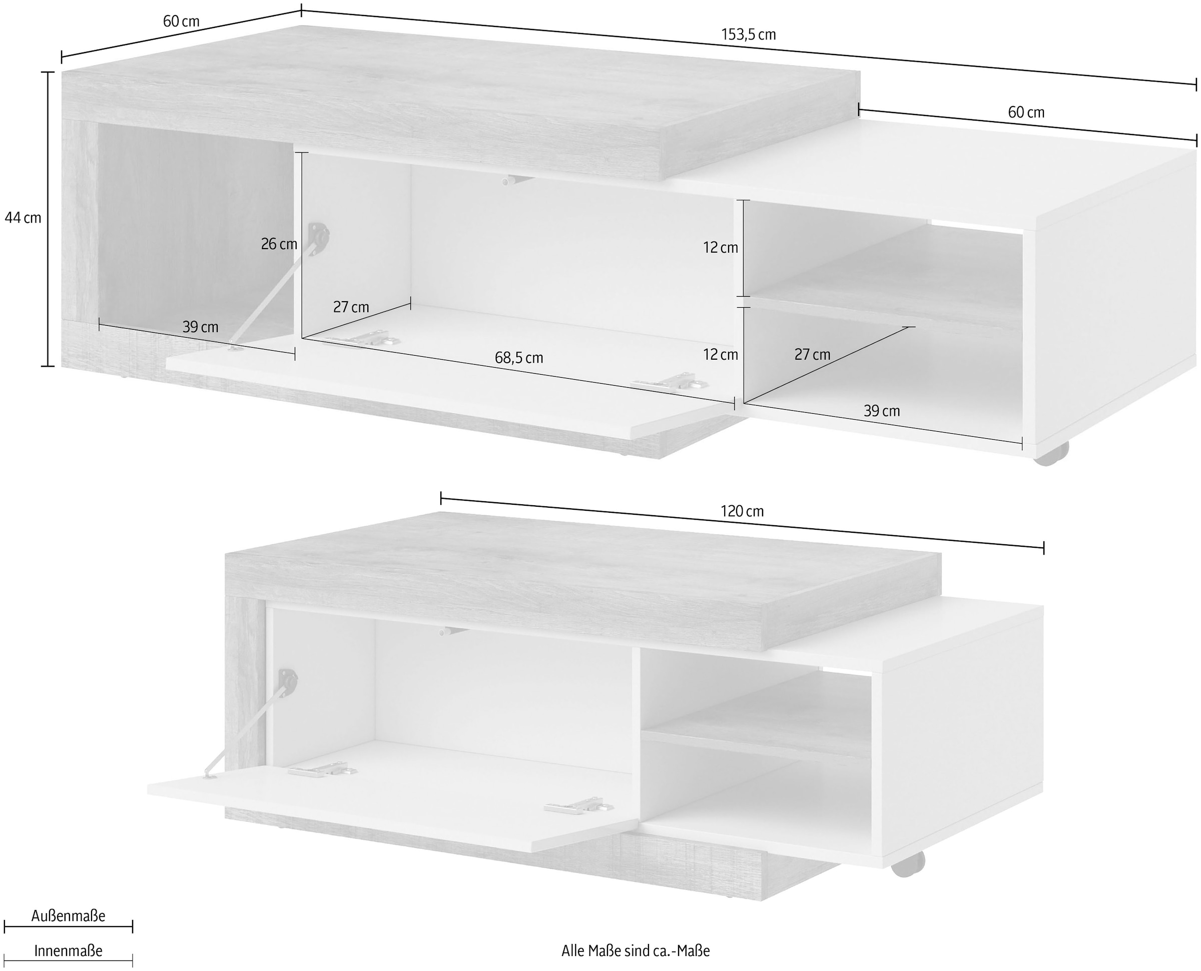 Helvetia Couchtisch »Sintra«, Breite 140 cm