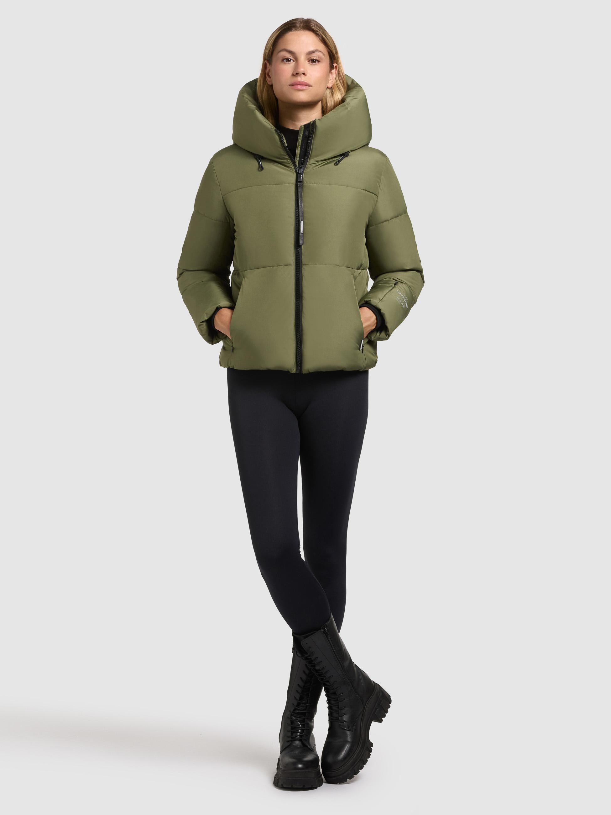 khujo Outdoorjacke »Audrey Matt«, mit Kapuze, Warme Winterjacke mit verstellbarer Kapuze