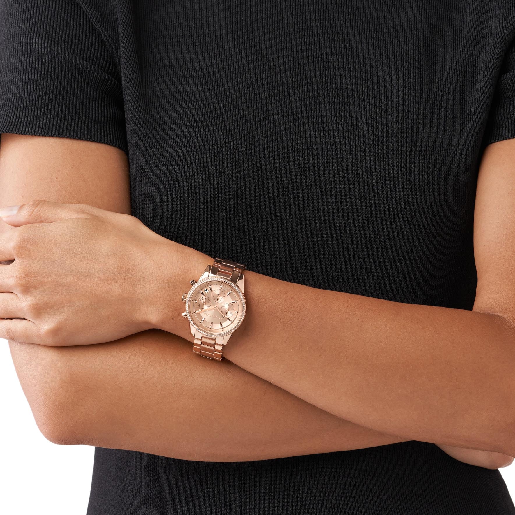 MICHAEL KORS Chronograph »BRYANT«, Quarzuhr, Armbanduhr, Damenuhr, Stoppfunktion, Edelstahlarmband