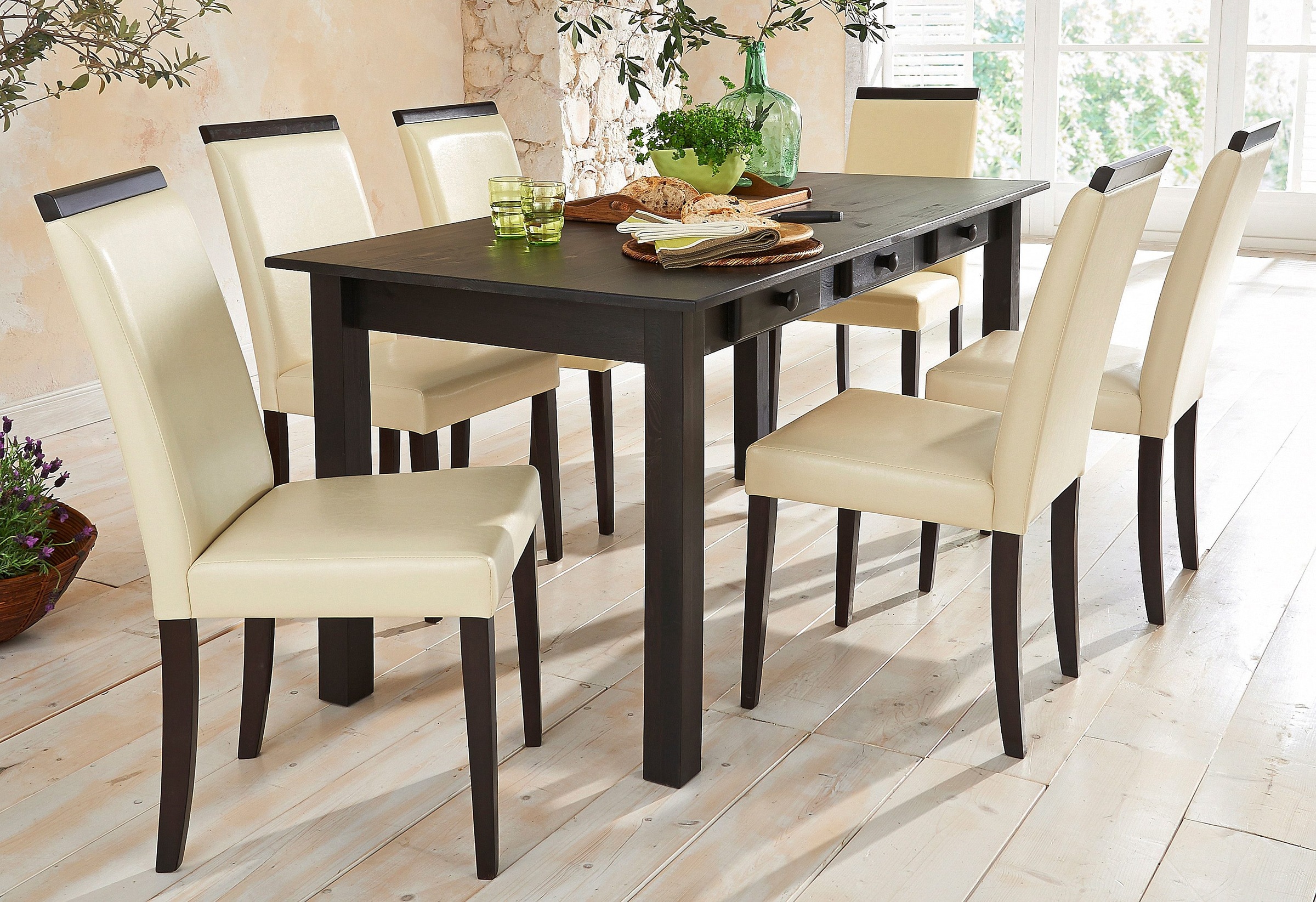 Home affaire Esszimmerstuhl "Genova" (Set) 2 Stk.aus schönem Kunstleder, in günstig online kaufen