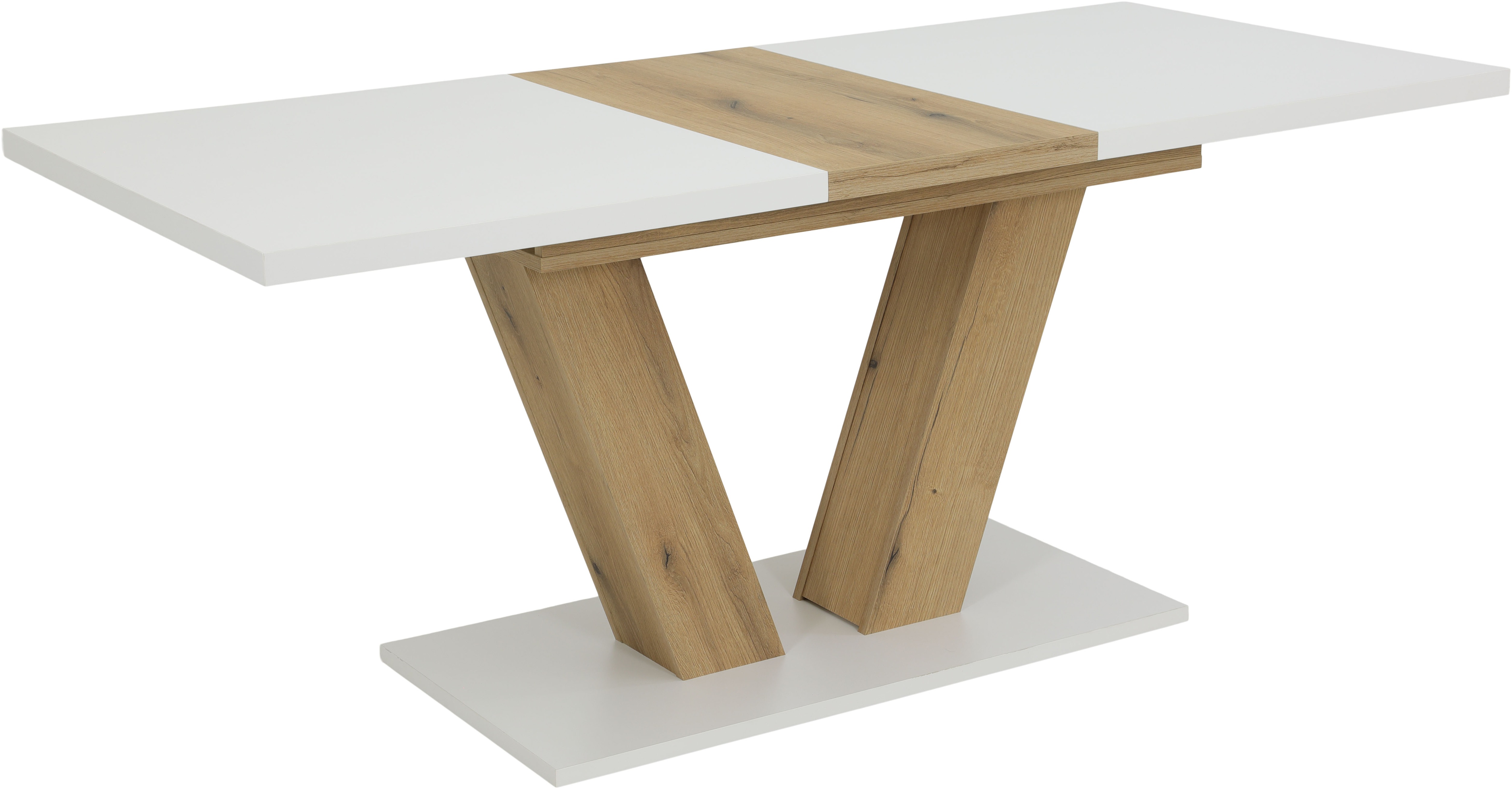 Thumbnail - HELA Säulen-Esstisch "HAMM" 1 Stk. tlg. ausziehbar,ABS-Kante,Melamin,Synchronauszug,Säule,Bodenplatte