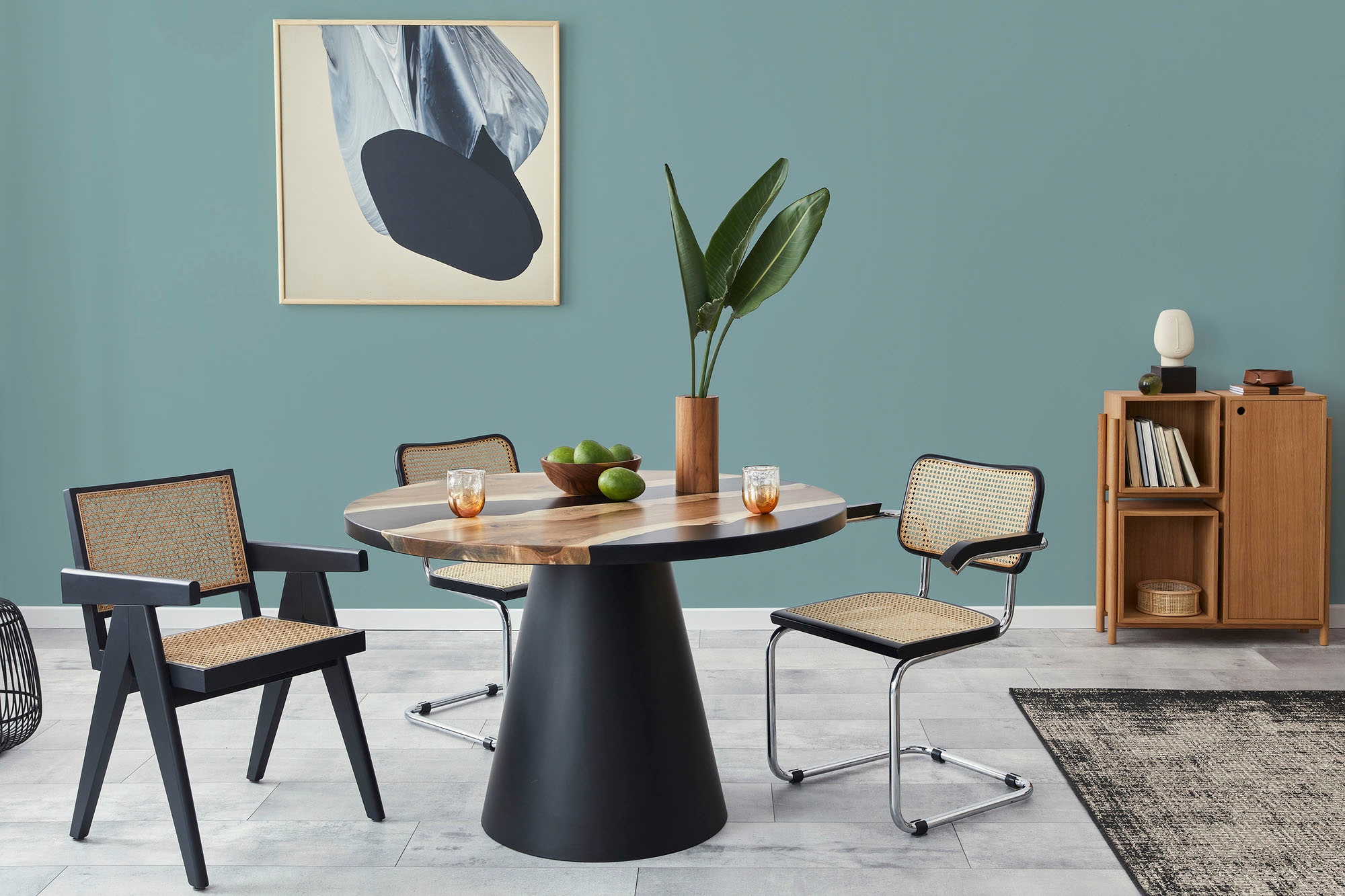 A.S. Création Wandfarbe »Premium Innenwandfarbe PURO Tuchmatt bluish petrol« ideal für Wohnzimmer, Schlafzimmer, Flur und Küche, Farbwelt Blau