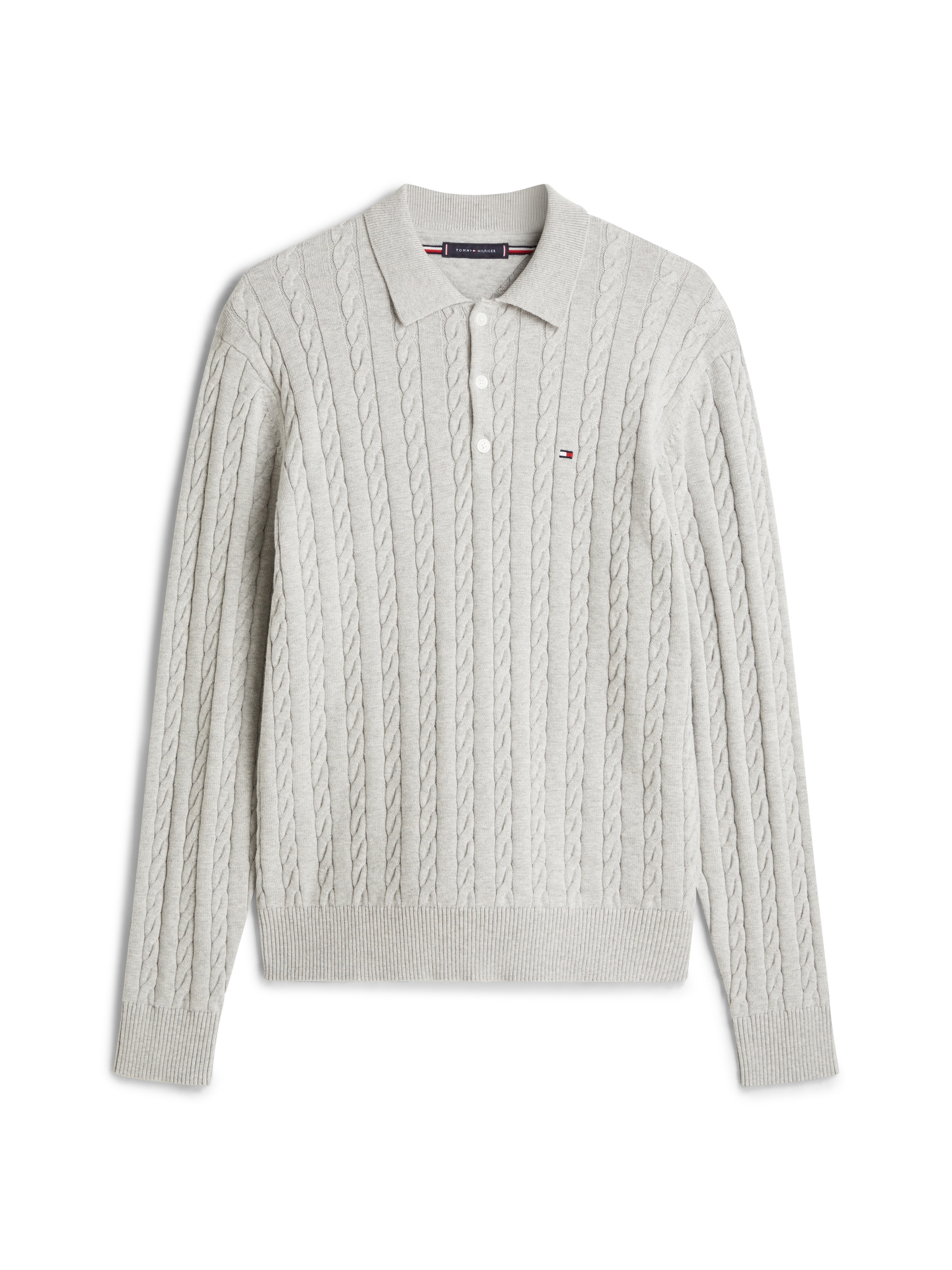 Tommy Hilfiger Polokragenpullover »CLASSIC COTTON CABLE« mit Zopfmuster, regular fit