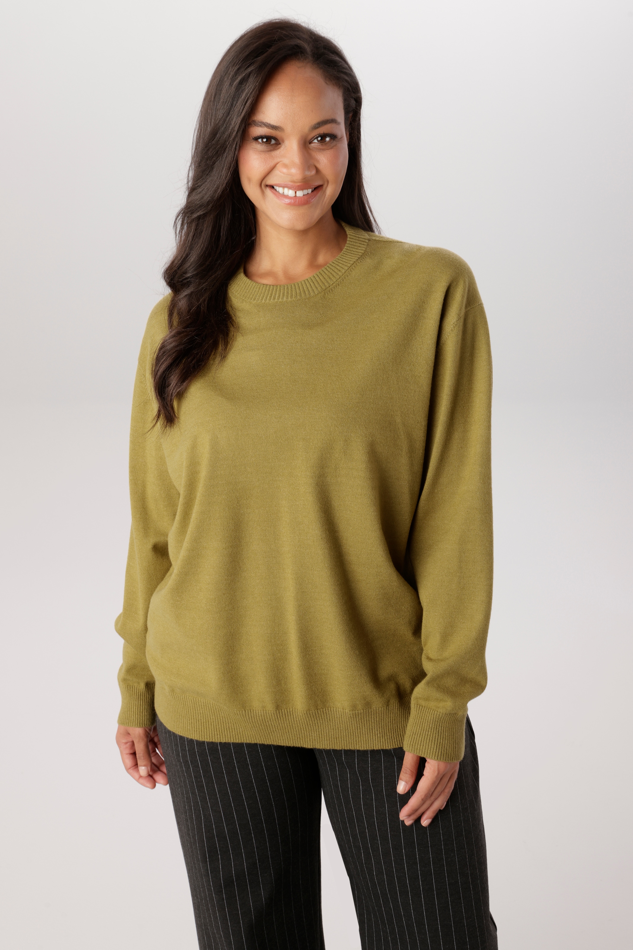 Aniston PLUS Rundhalspullover aus weicher Viskosemischung - NEUE KOLLEKTION