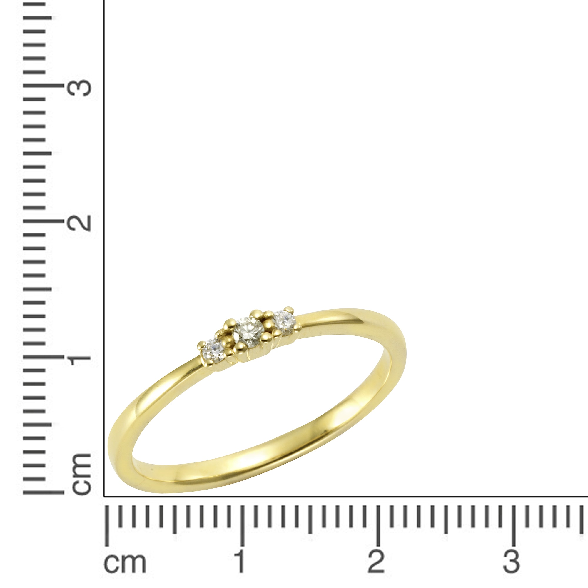 Orolino Fingerring »Gold 585 mit 3x Brillant zus. 0,08ct.«