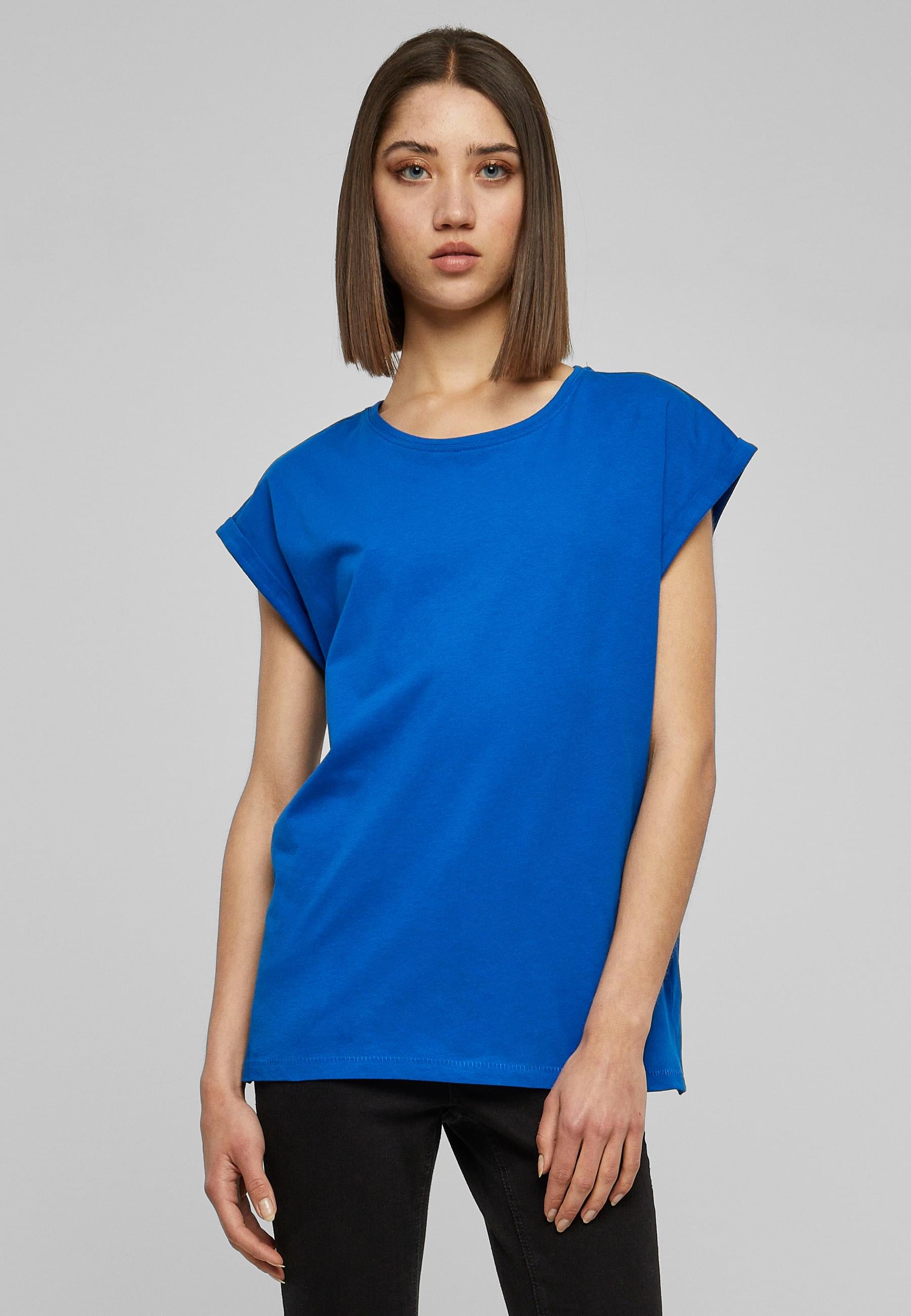 URBAN CLASSICS Kurzarmshirt »Urban Classics Damen Ladies Extended Shoulder Tee«, (1 tlg.)