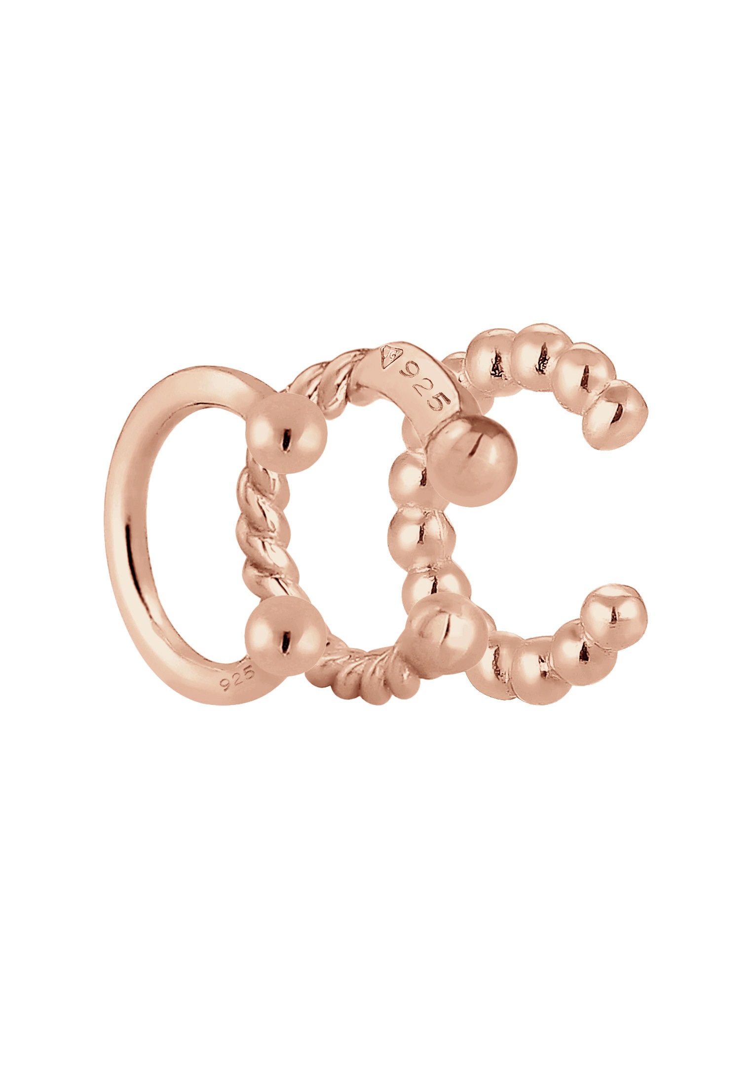 Elli Single-Ohrhaken »Ohrklemme Ear Cuff 3er Set Kugel 925 Silber«