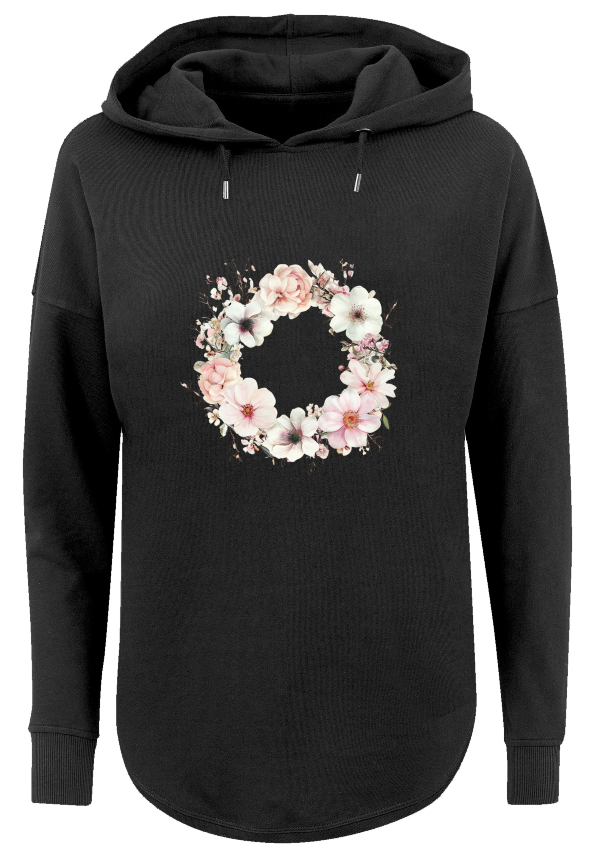 F4NT4STIC Kapuzenpullover »Rosa Blumenkranz«, Premium Qualität