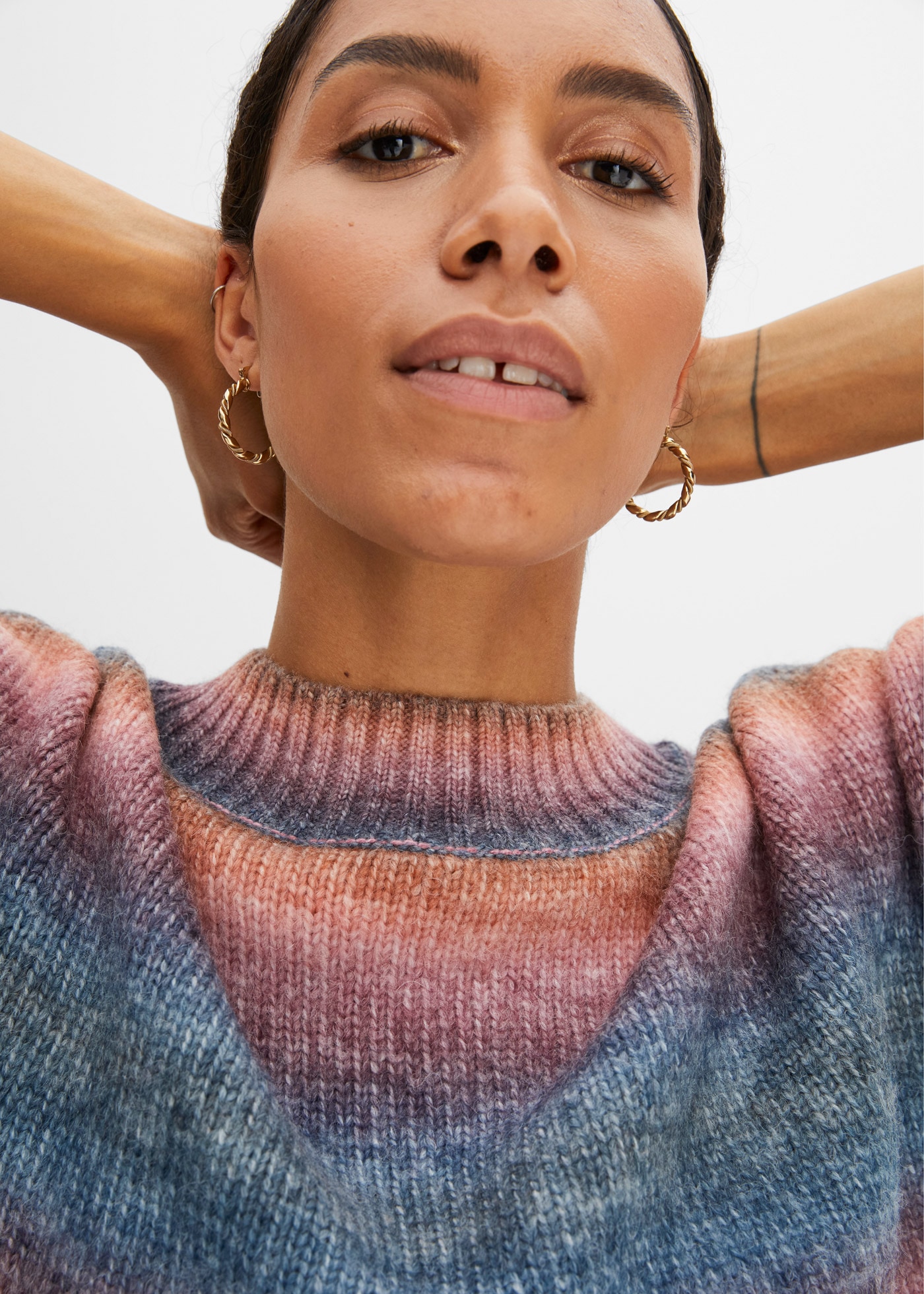 bonprix Strickpullover mit Streifen Muster