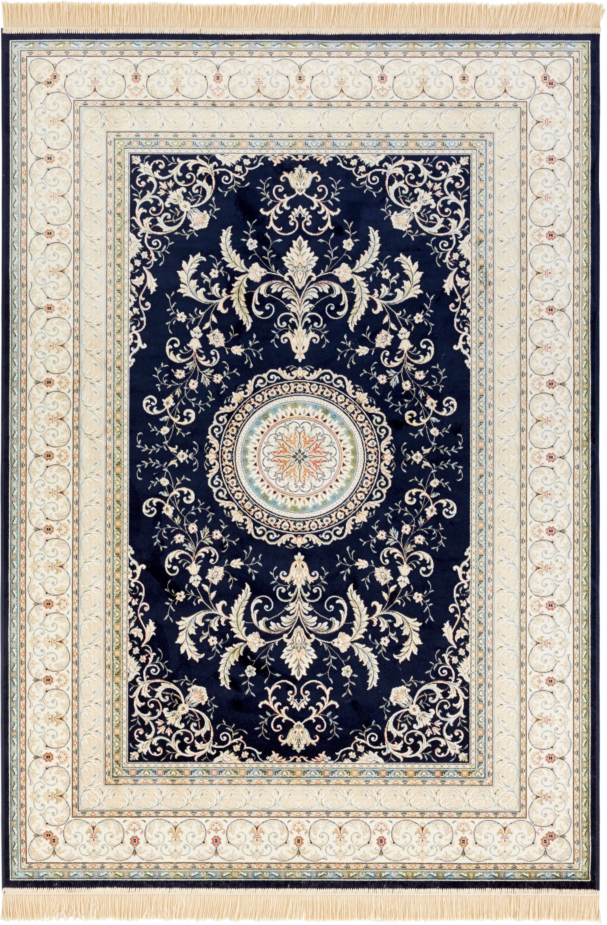 NOURISTAN Teppich »Antik Negar«, BAUR rechteckig, Esszimmer Wohnzimmer, Fransen, Orientalisch Orient, | mit Schlafzimmer