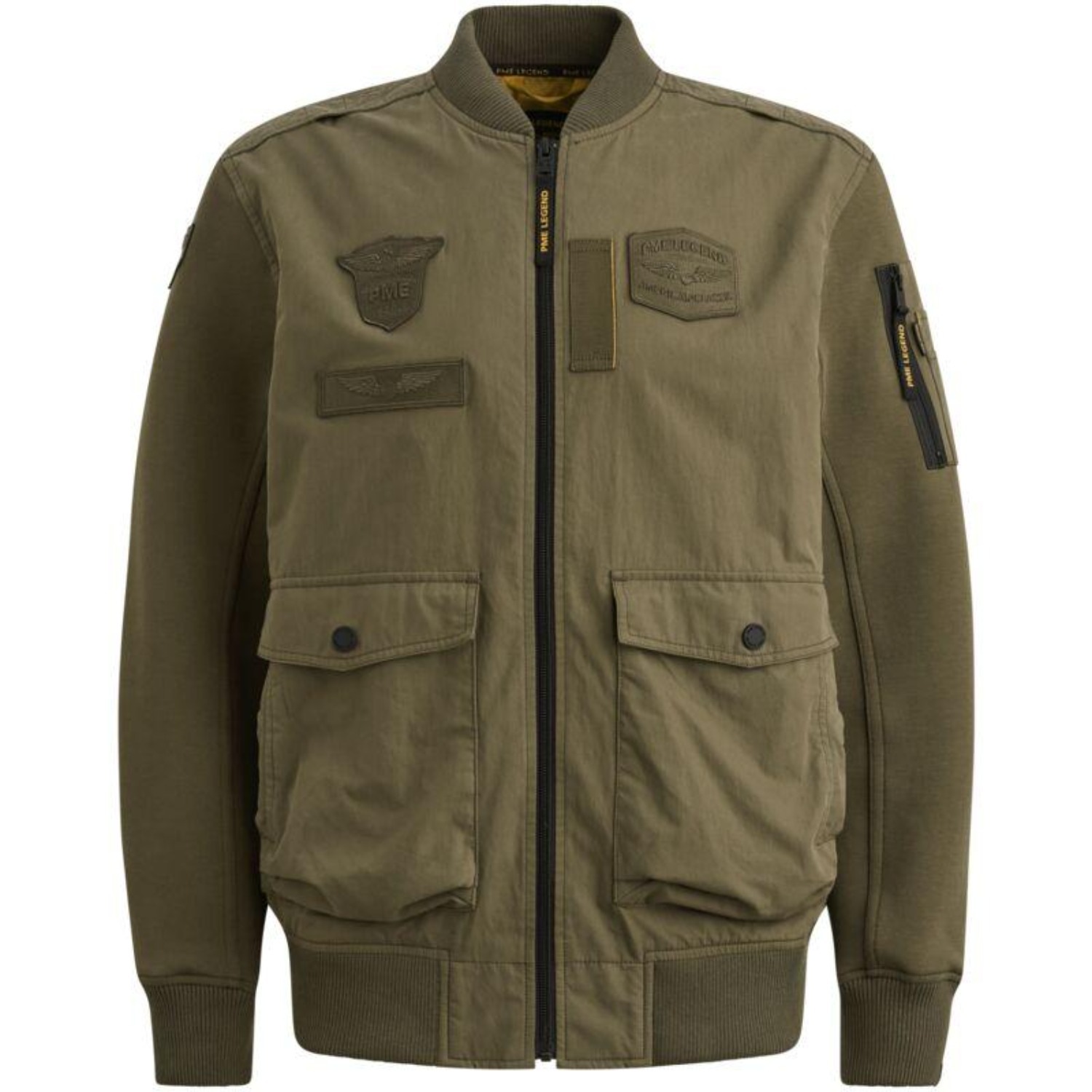 PME LEGEND Bomberjacke Ärmel aus Sweatware, Vorder- und Rückenteil aus Webw günstig online kaufen