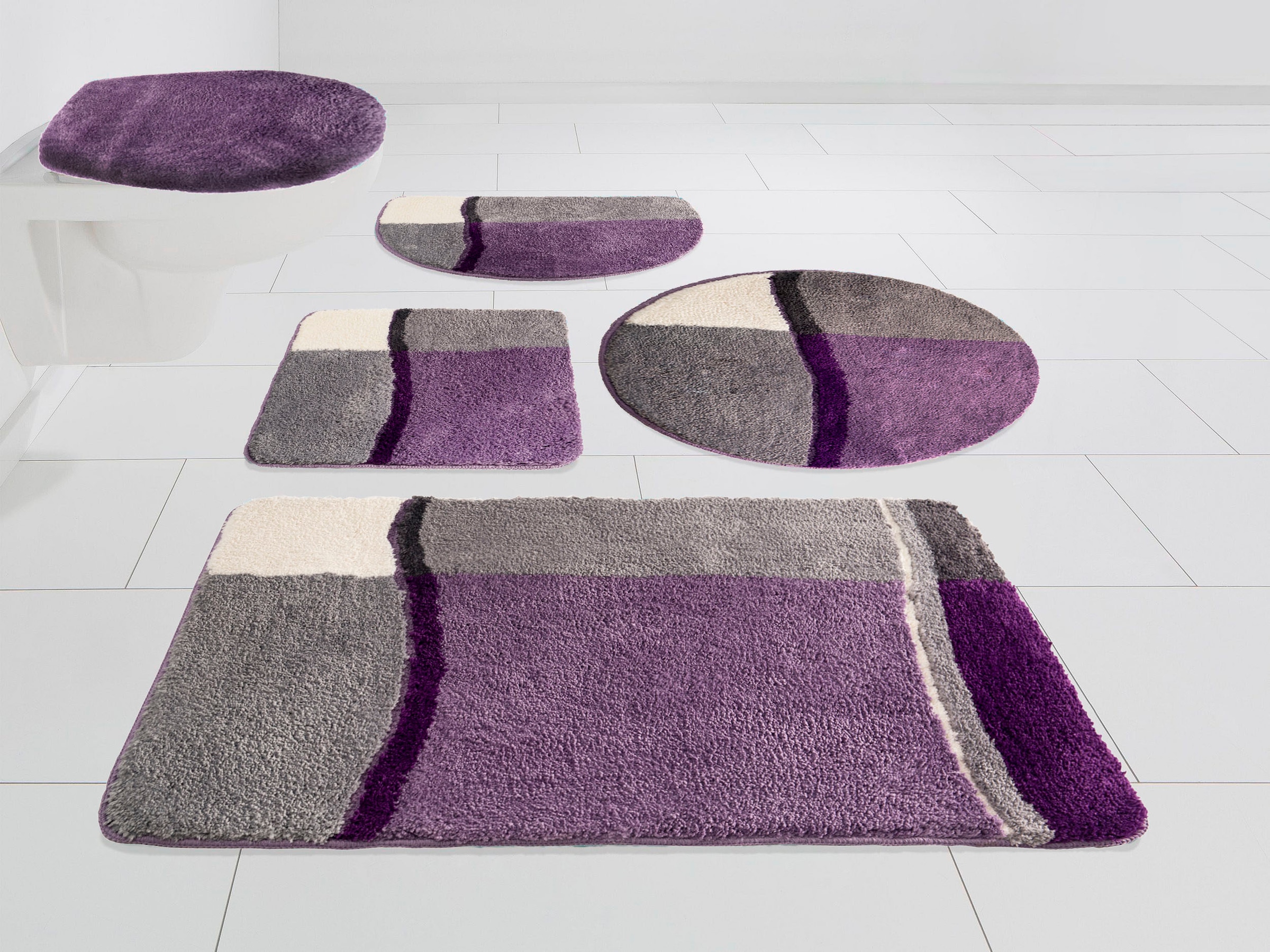 my home Badematte "Belio, Badvorleger, Badezimmer Teppich" Höhe 20 mm rutsc günstig online kaufen