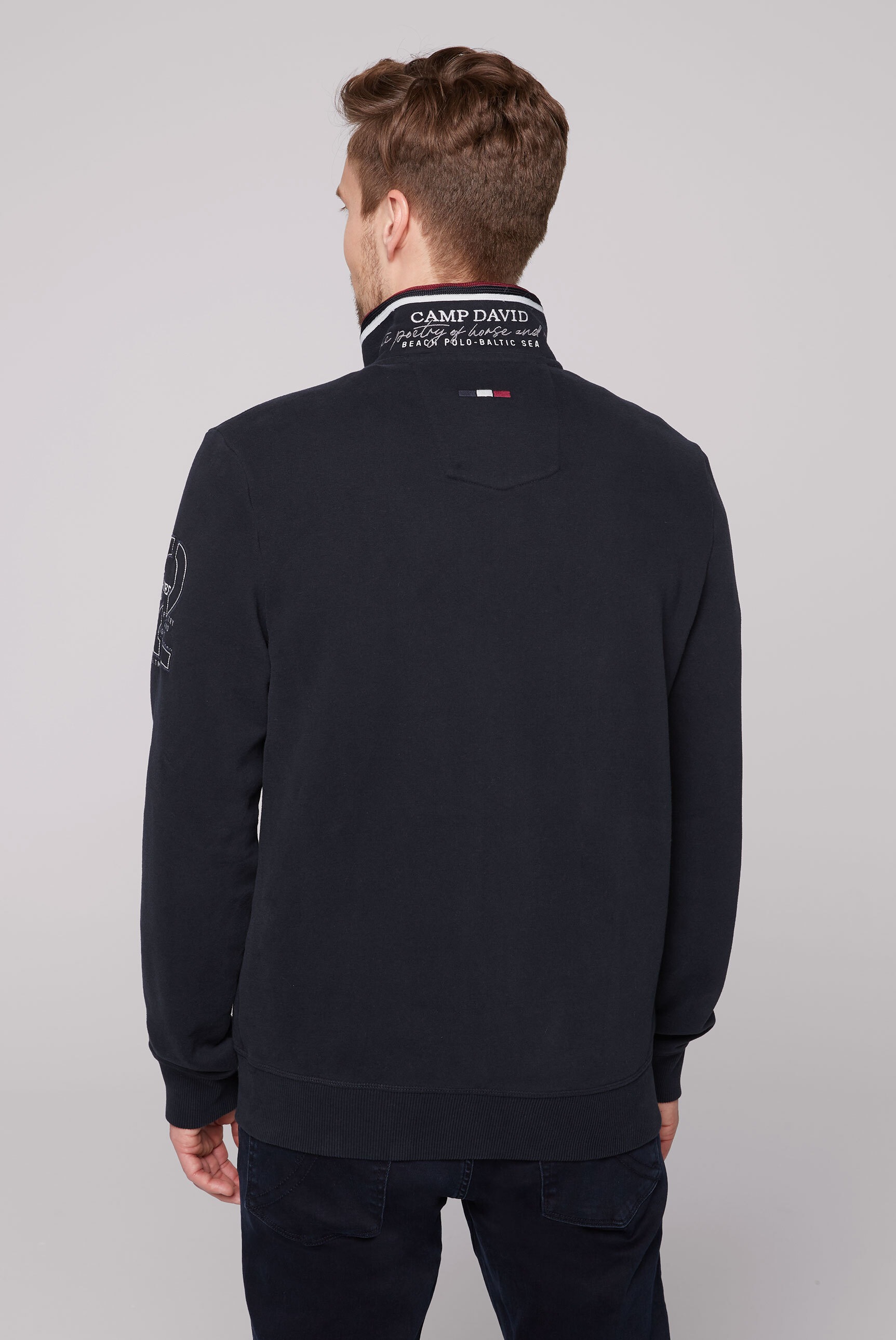 CAMP DAVID Sweatjacke, mit Stehkragen