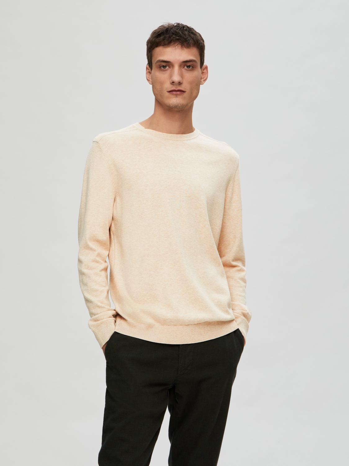 Thumbnail - SELECTED Rundhalspullover "SLHBERG CREW NECK NOOS" Baumwolle, regular fit