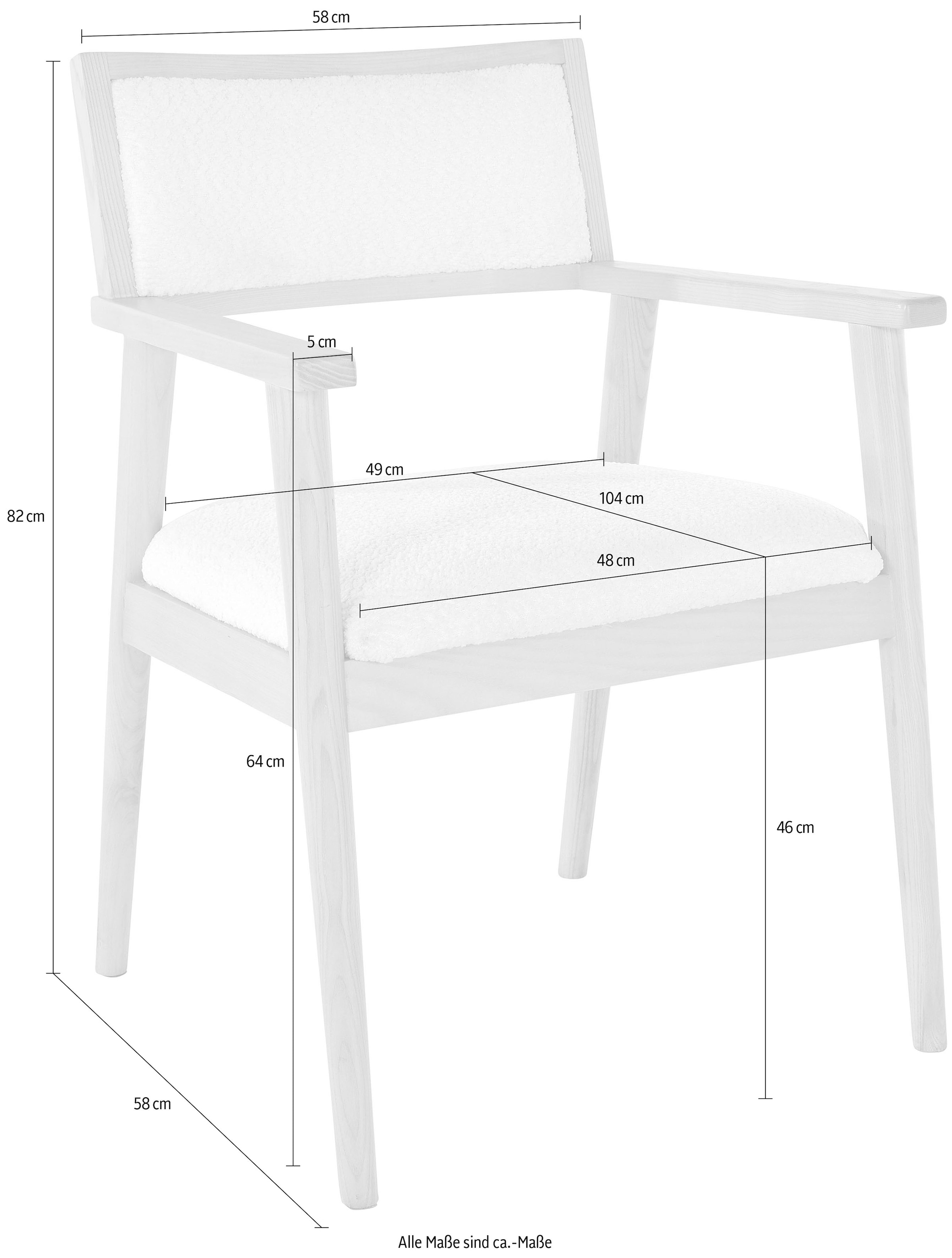 LeGer Home by Lena Gercke Esszimmerstuhl »Zernea« () 1 Stk.aus weichem Doppelgewebe und FSC-zertifiziertem Massivholzrahmen