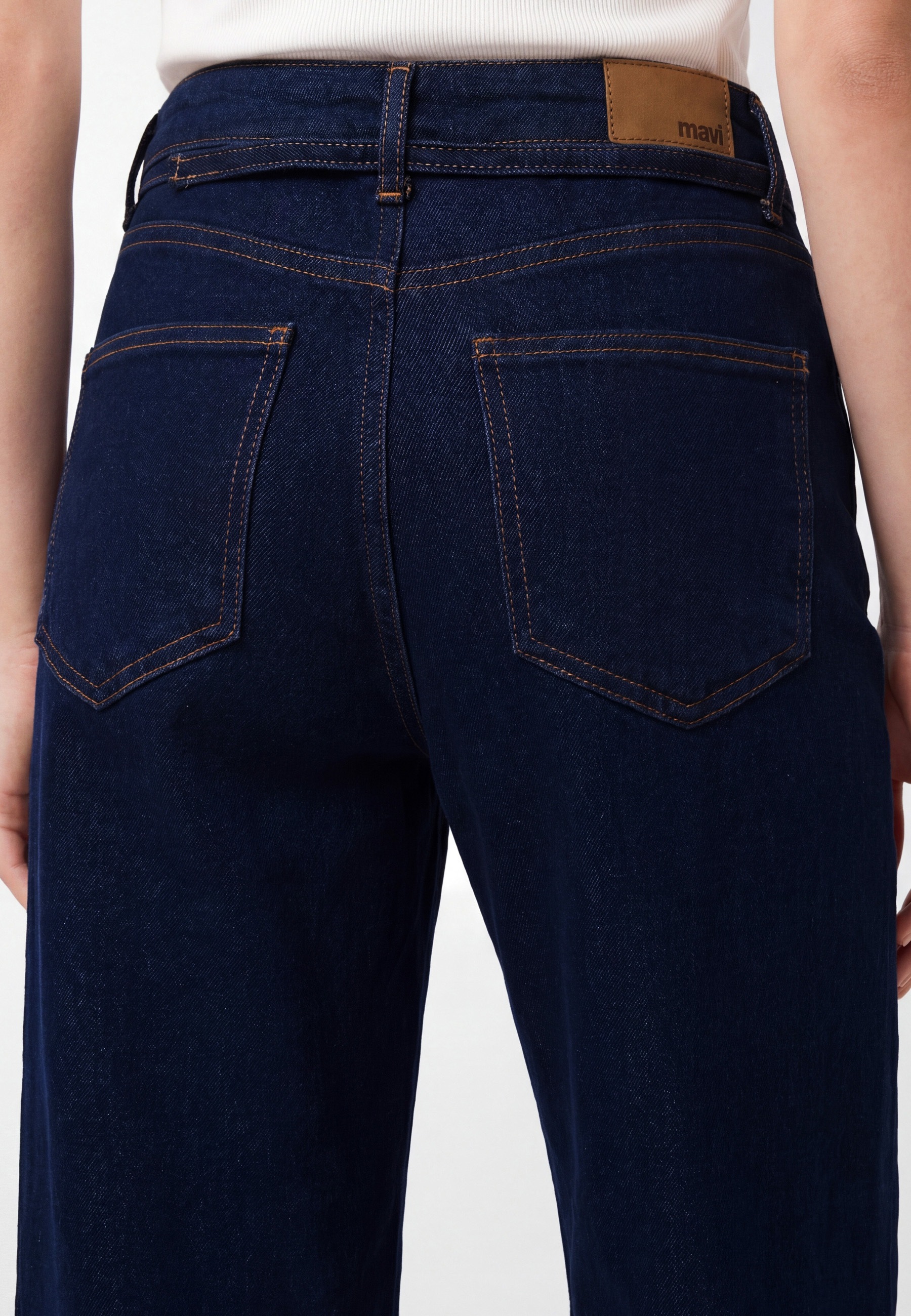 Mavi Weite Jeans »MALIBU W/Belt« Loose Wide Leg Jeans