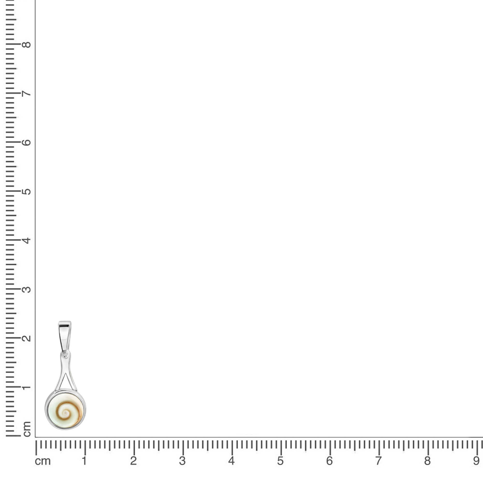 Vivance Kettenanhänger »925/- Sterling Silber rhodiniert 1 Meeresauge«