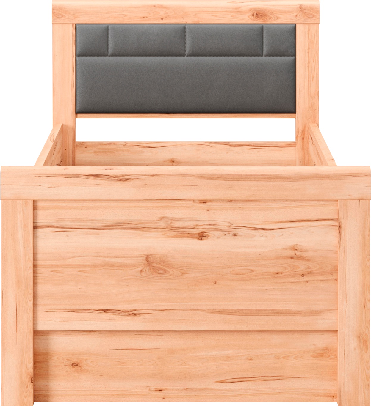 Einzelbett PRIESS "Arnsberg", braun (astkernbuche, anthrazit), B:108cm L:208cm, Betten, Kinder-Einzelbett Jugendbett Bettgestell, Komfortliegehöhe 2