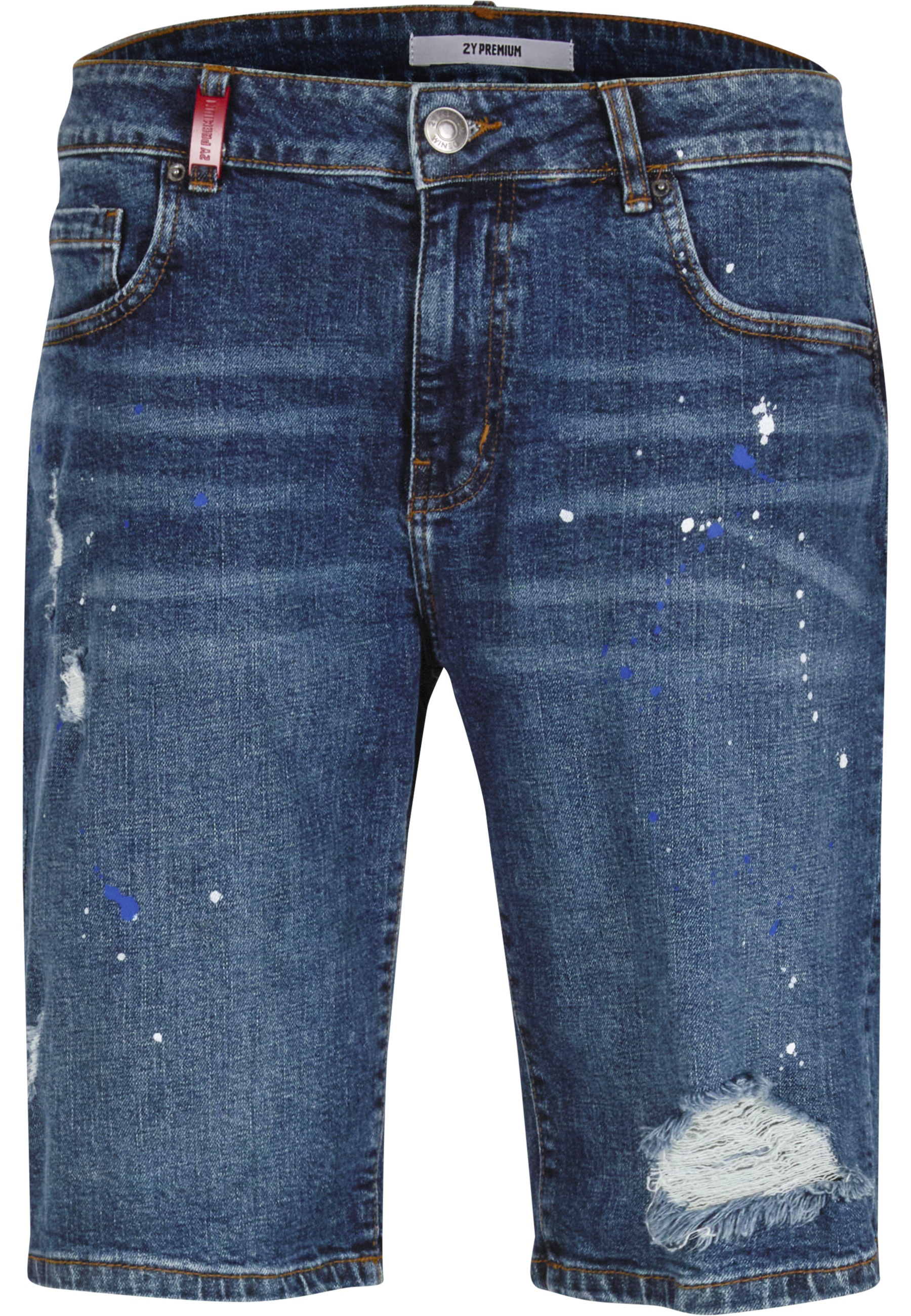 2Y Premium Shorts "2Y Premium Leonardo Ripped Slim Fit Shorts"