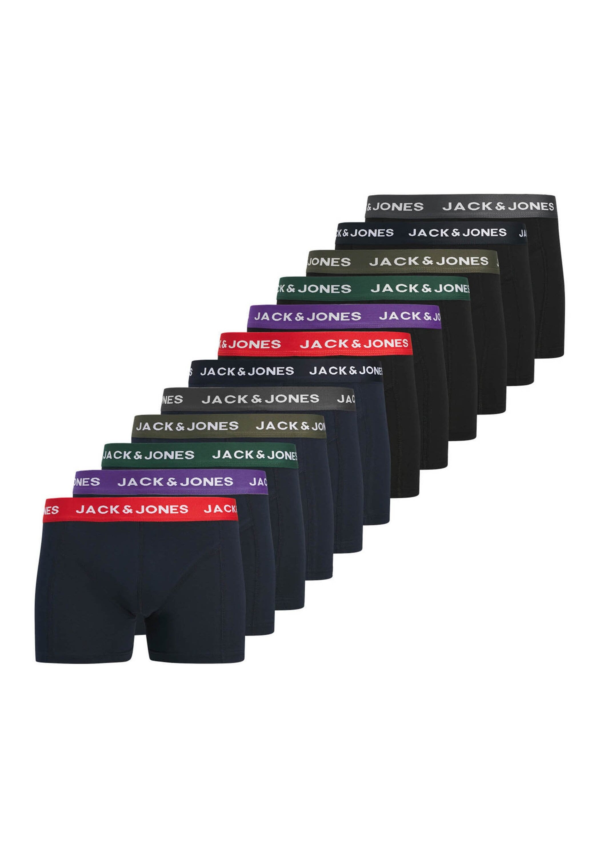 Jack & Jones Boxershorts "Boxershort JACKYLE SOLID TRUNKS 12 PACK 12er Pack"