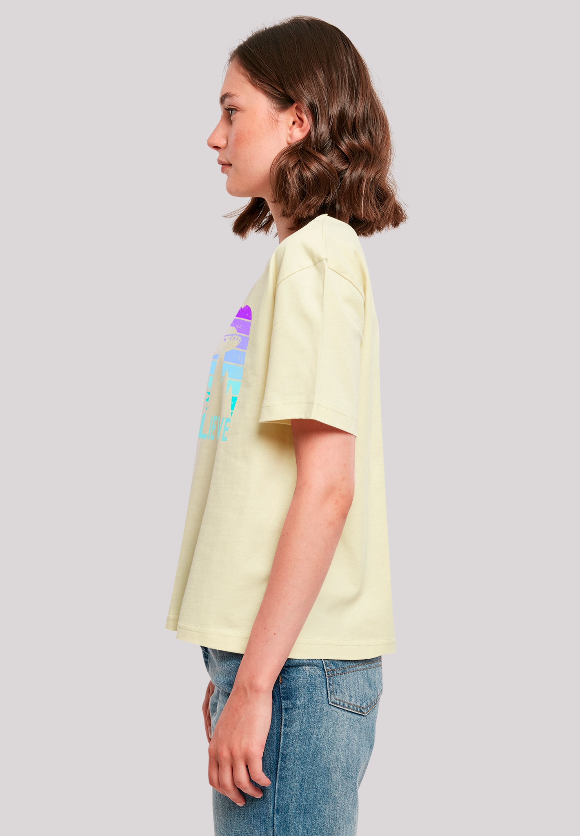 F4NT4STIC T-Shirt »I BELIEVE UFO Alien Raumschiff Retro«, Premium Qualität