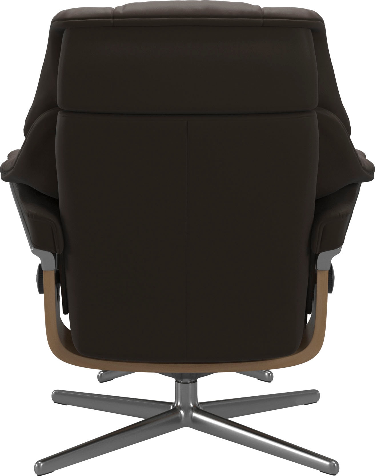 Stressless® Relaxsessel »Reno«, (Set, Relaxsessel mit Hocker), mit Hocker, mit Cross Base, Größe S, M & L, Holzakzent Eiche