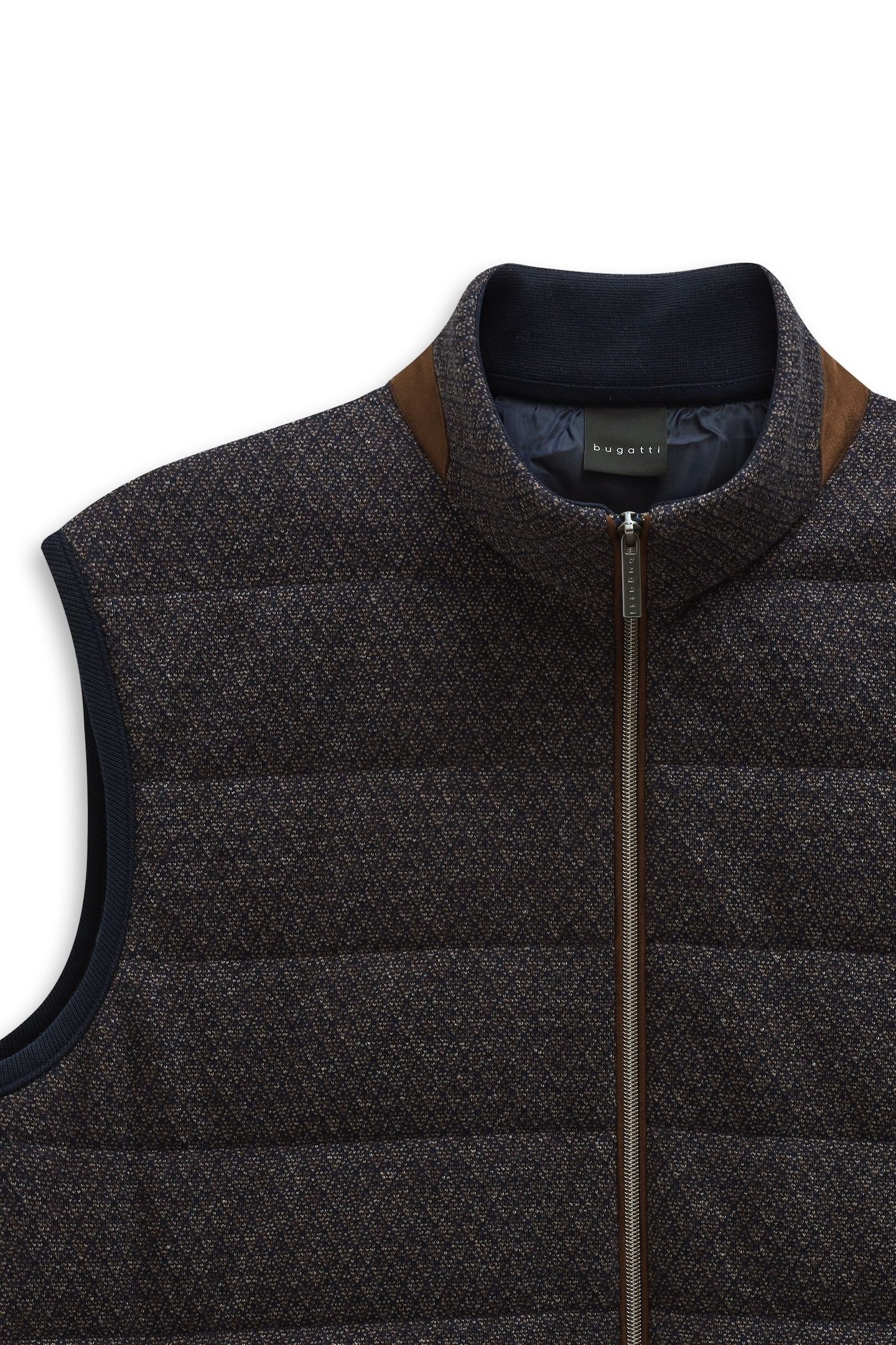 bugatti Sweatweste »Regular Fit«, mit Stehkragen aus einem Baumwollmix