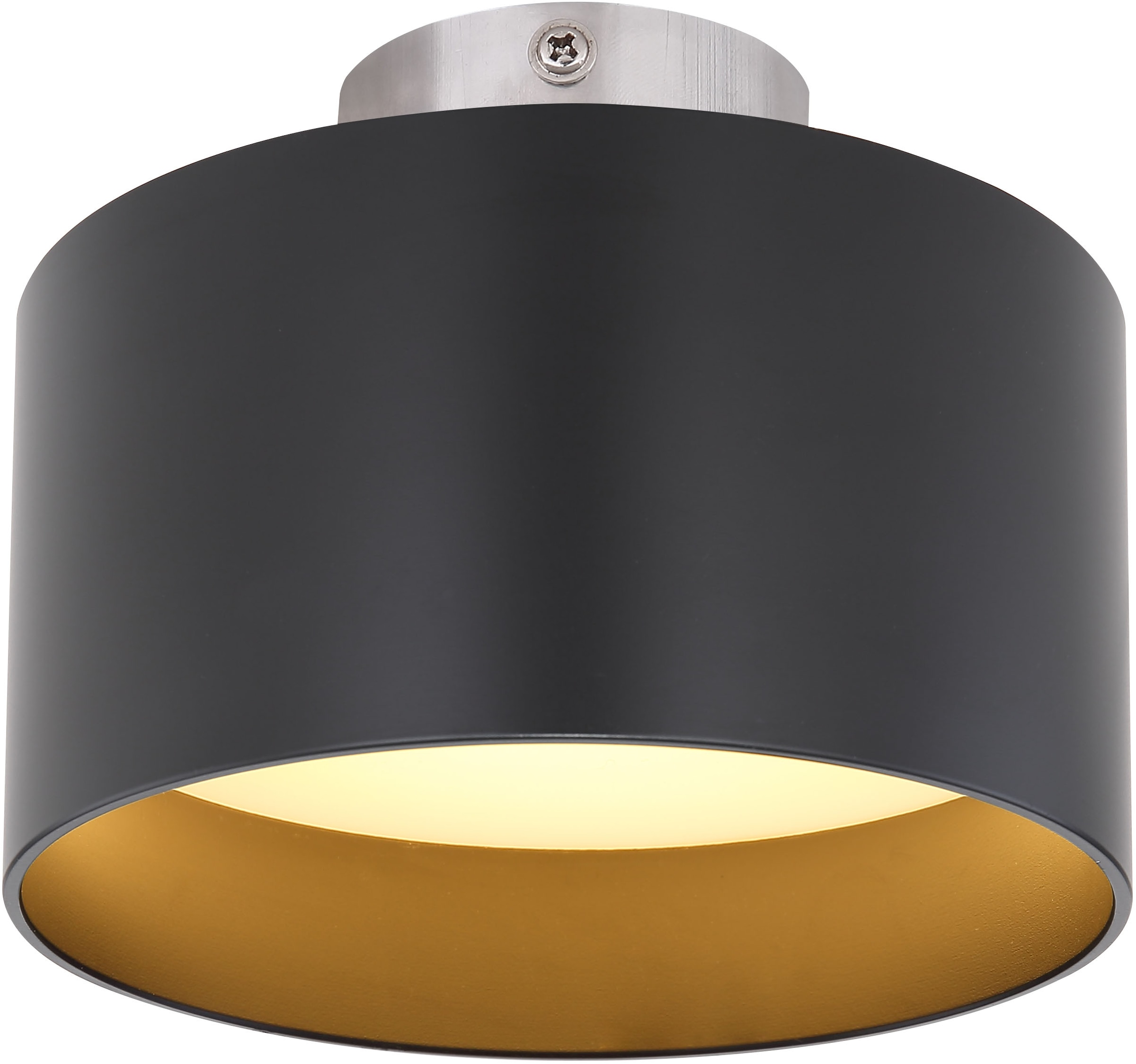 GLOBO LIGHTING LED Deckenleuchte »JENNY«, Leuchtmittel LED-Modul | LED fest integriert, Deckenlampe / Schlafzimmer / Wohnbereich / schwarz / rund / Aluminium