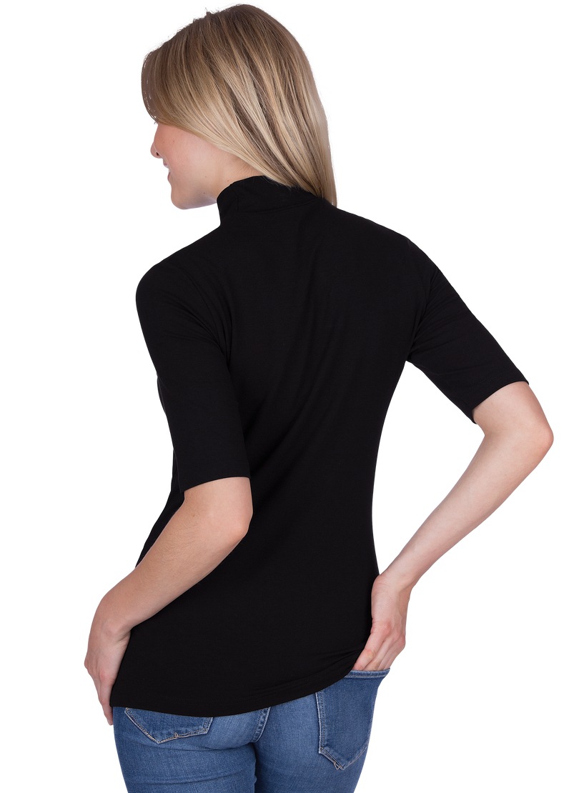 Trigema T-Shirt "TRIGEMA T-Shirt mit elastischem Stehkragen" 1 Stk. tlg. günstig online kaufen